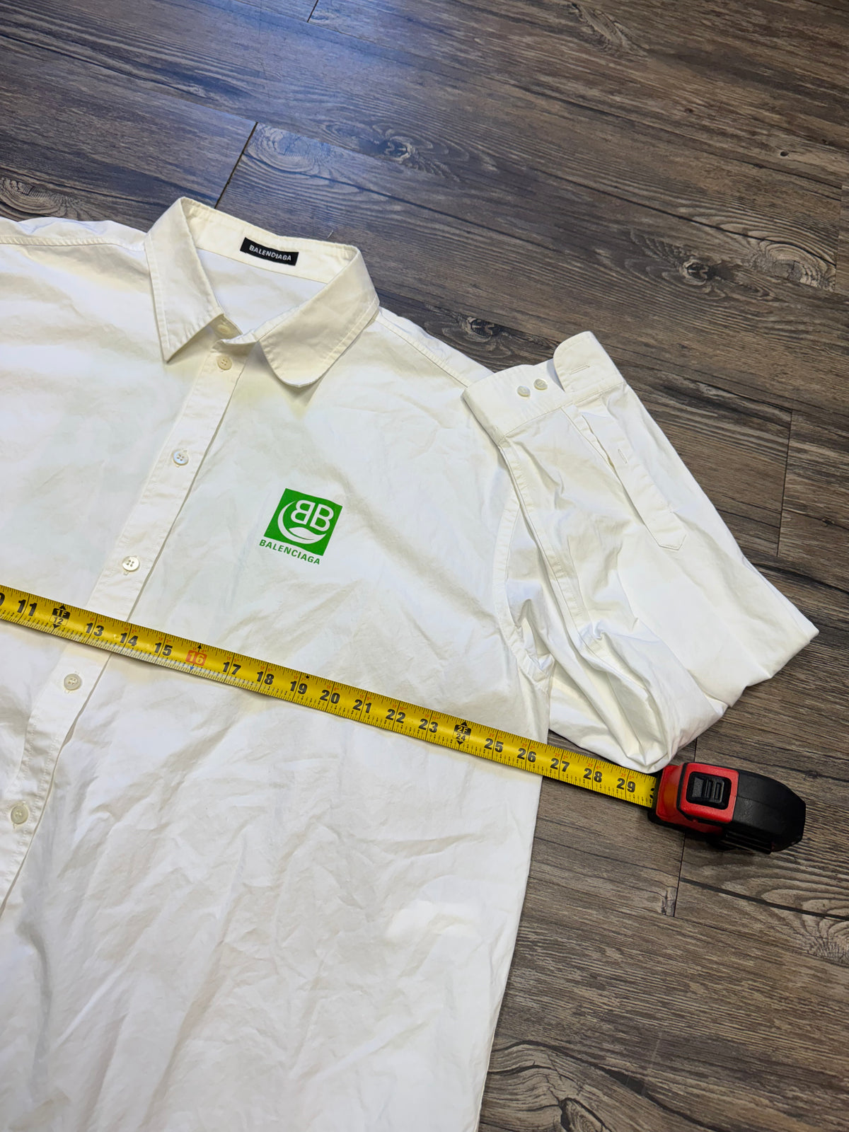 BALENCIAGA ECO FRIENDLY BUTTON UP DRESS SHIRT (M)