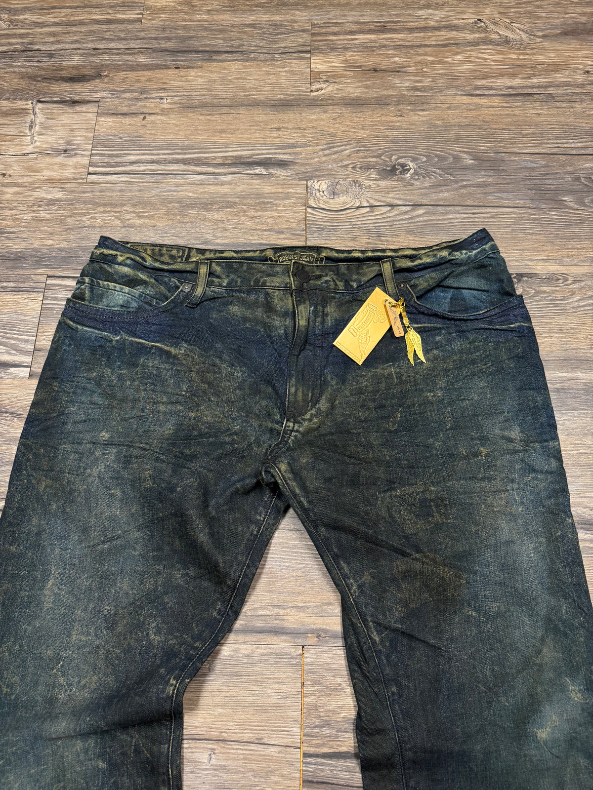ROBINS CONSTELLATIONS STUDDED WING MUD WASH JEANS (42)