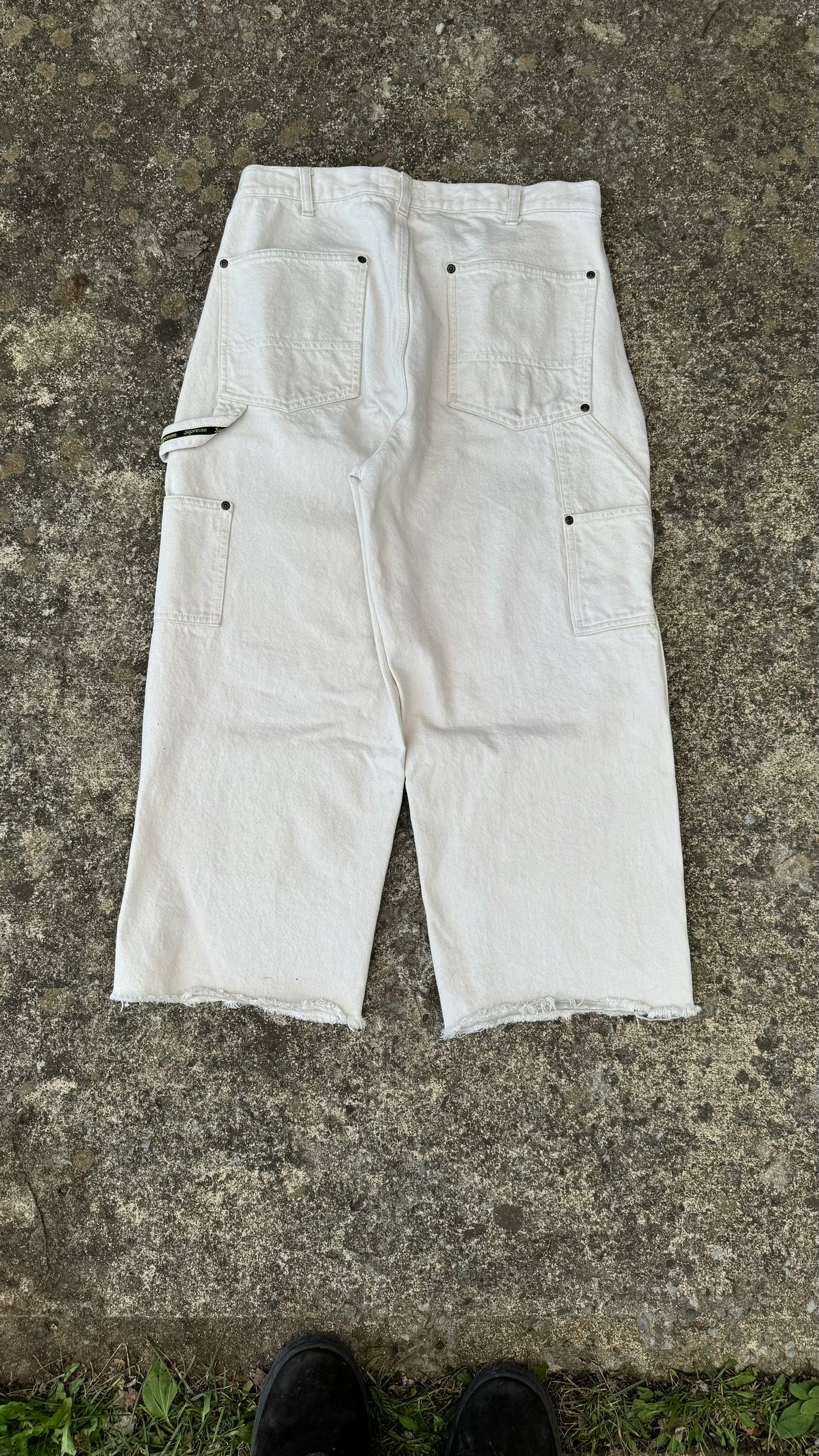 SUPREME CREAM DENIM DOUBLE KNEES (32)