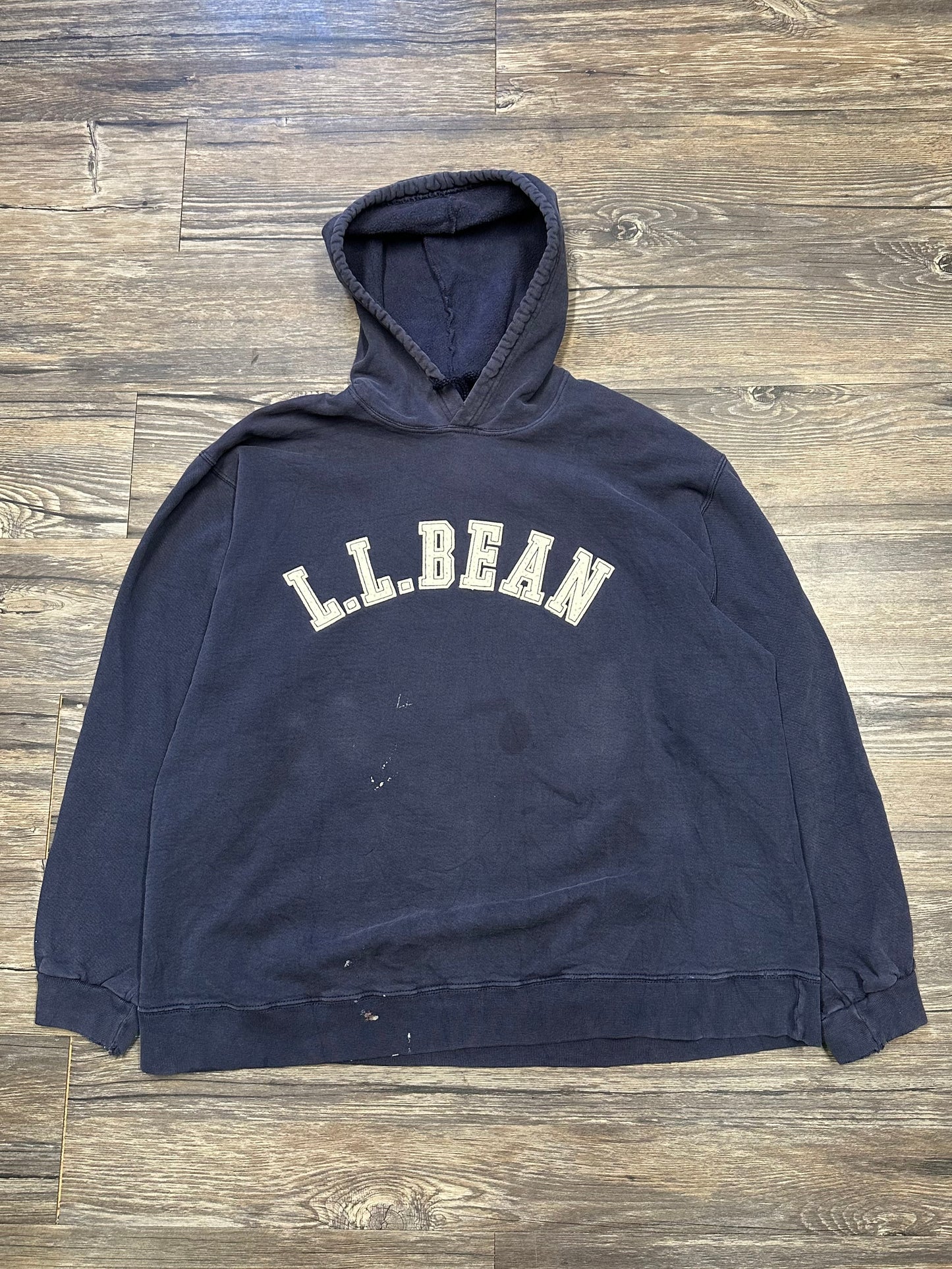 L.L BEAN EMBROIDERED TEXT HOODIE (XL)