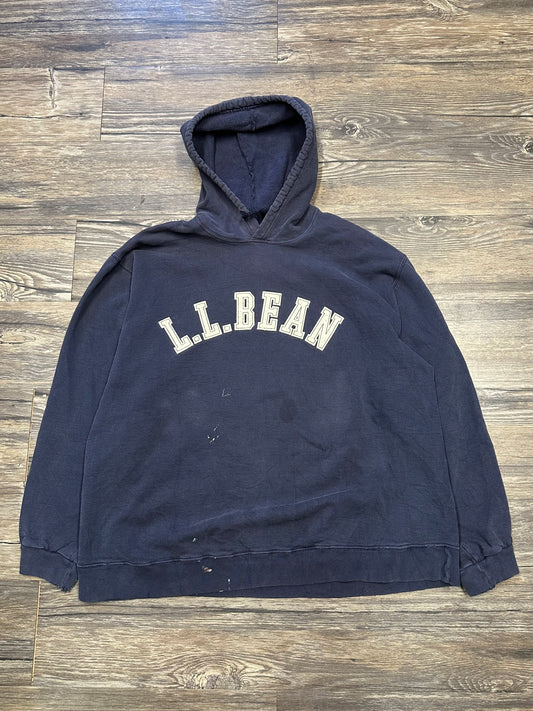 L.L BEAN EMBROIDERED TEXT HOODIE (XL)