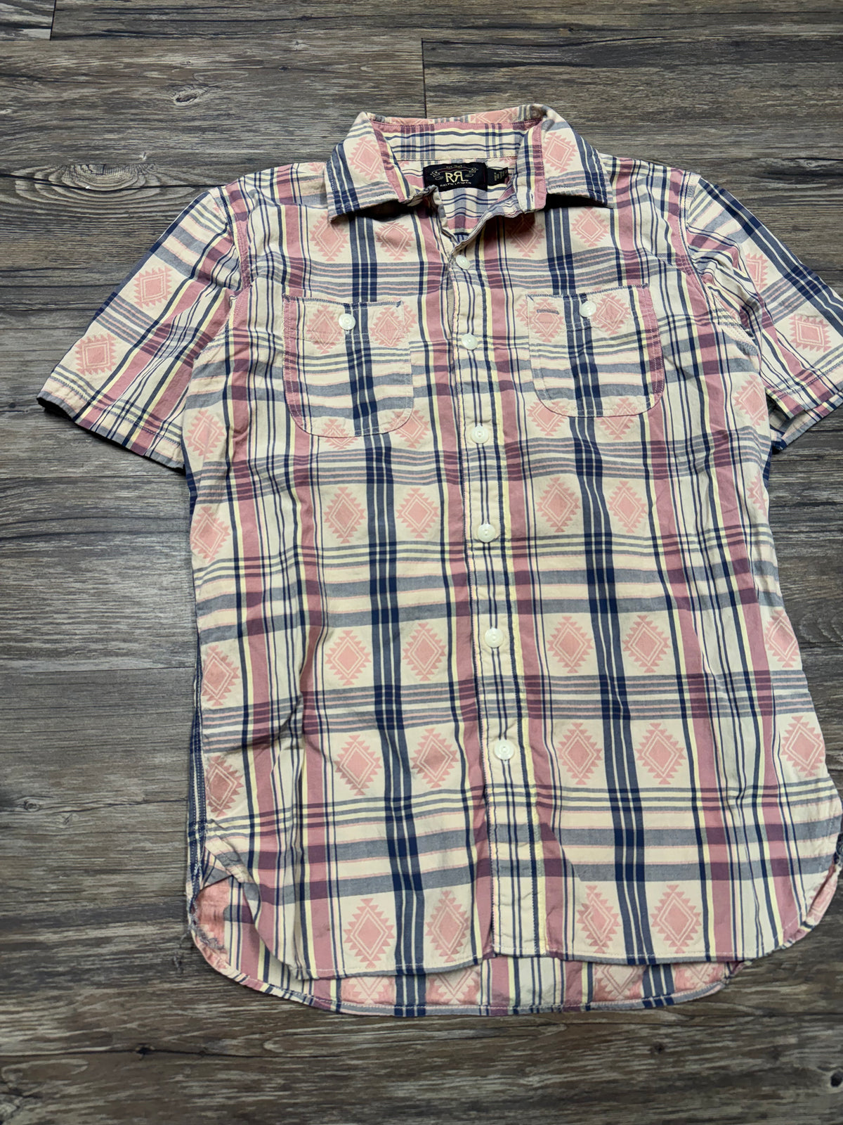 RRL PLAID BUTTON UP SHIRT (S)
