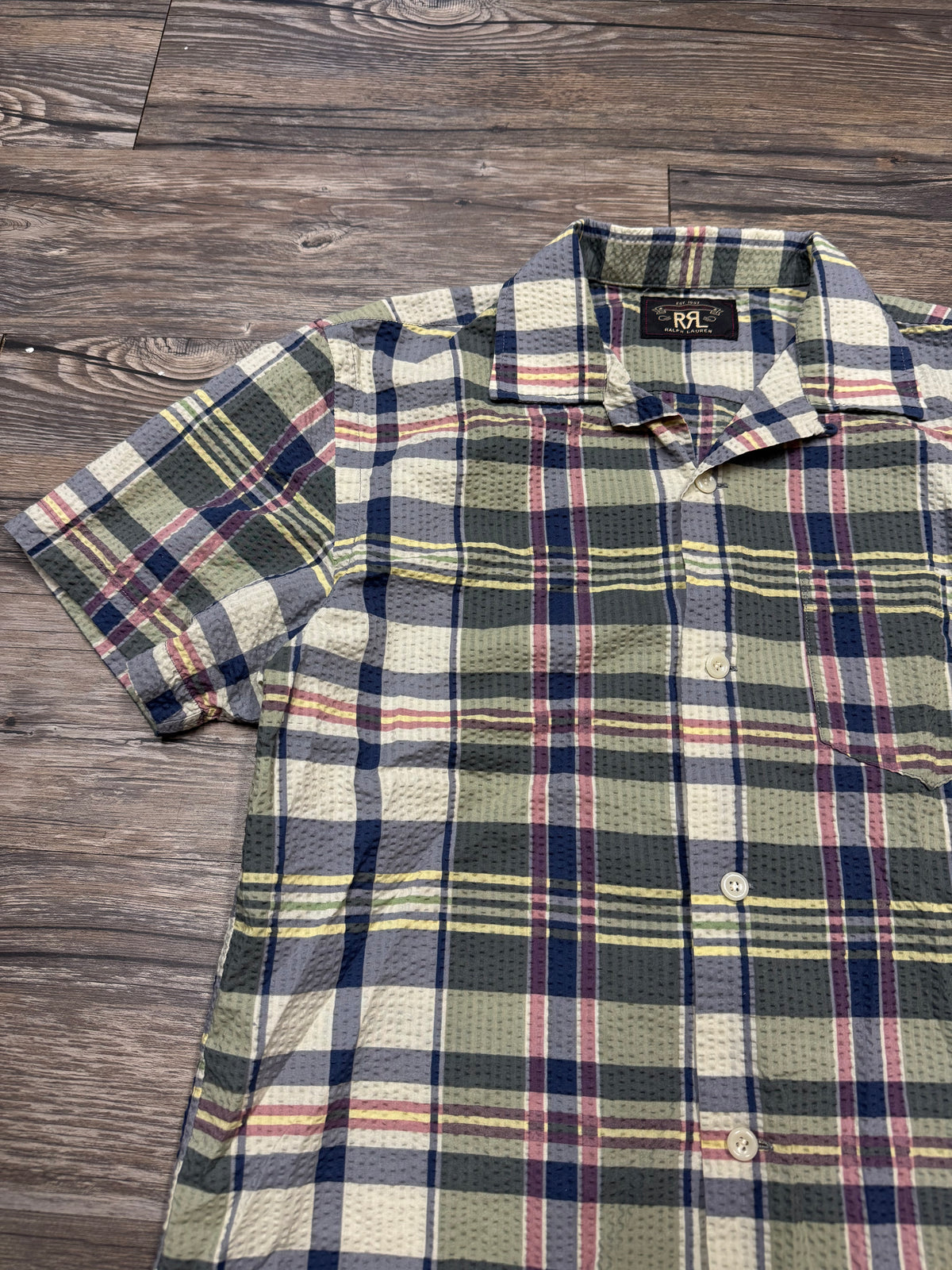 RRL PLAID BUTTON UP SHIRT (S)