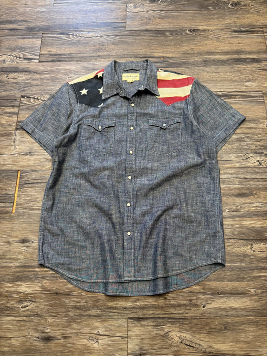 POLO RALPH LAUREN DENIM & SUPPLY AMERICAN BUTTON UP SHIRT (XL)