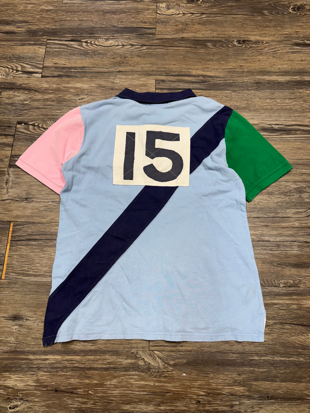 POLO RALPH LAUREN MULTI-COLOR ONE STRIPE BIG PONY POLO (M)