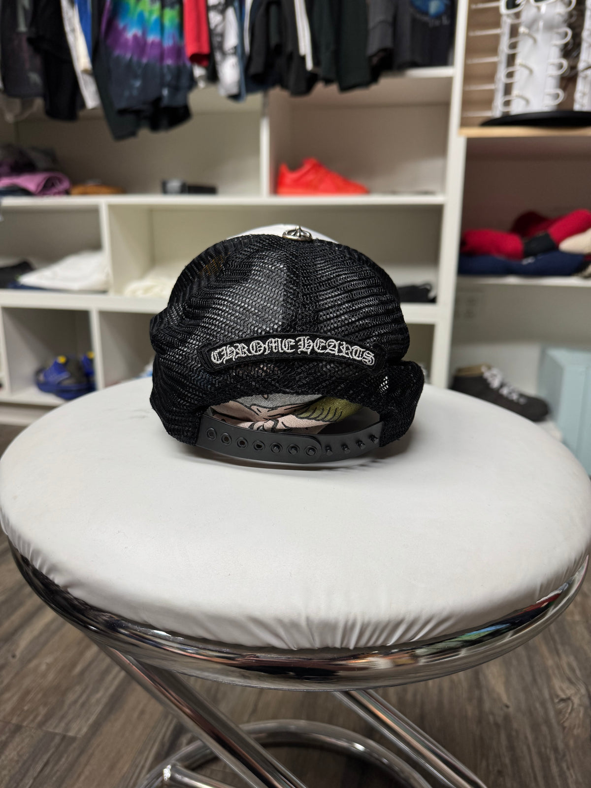 CHROME HEARTS RAINBOW MULTI CROSS TRUCKER HAT (OS)