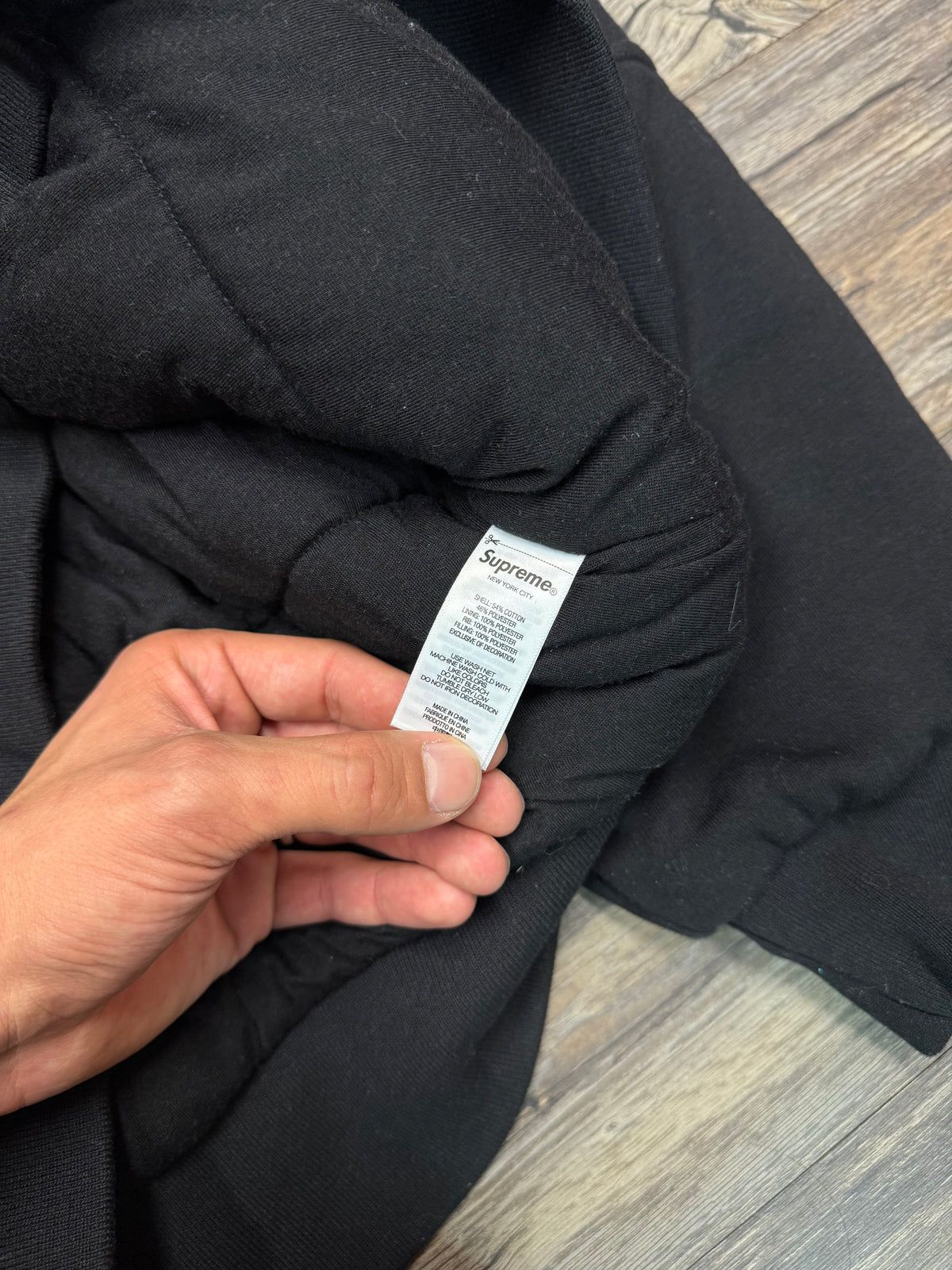SUPREME VARSITY LOGO LETTER HOODIE (L)