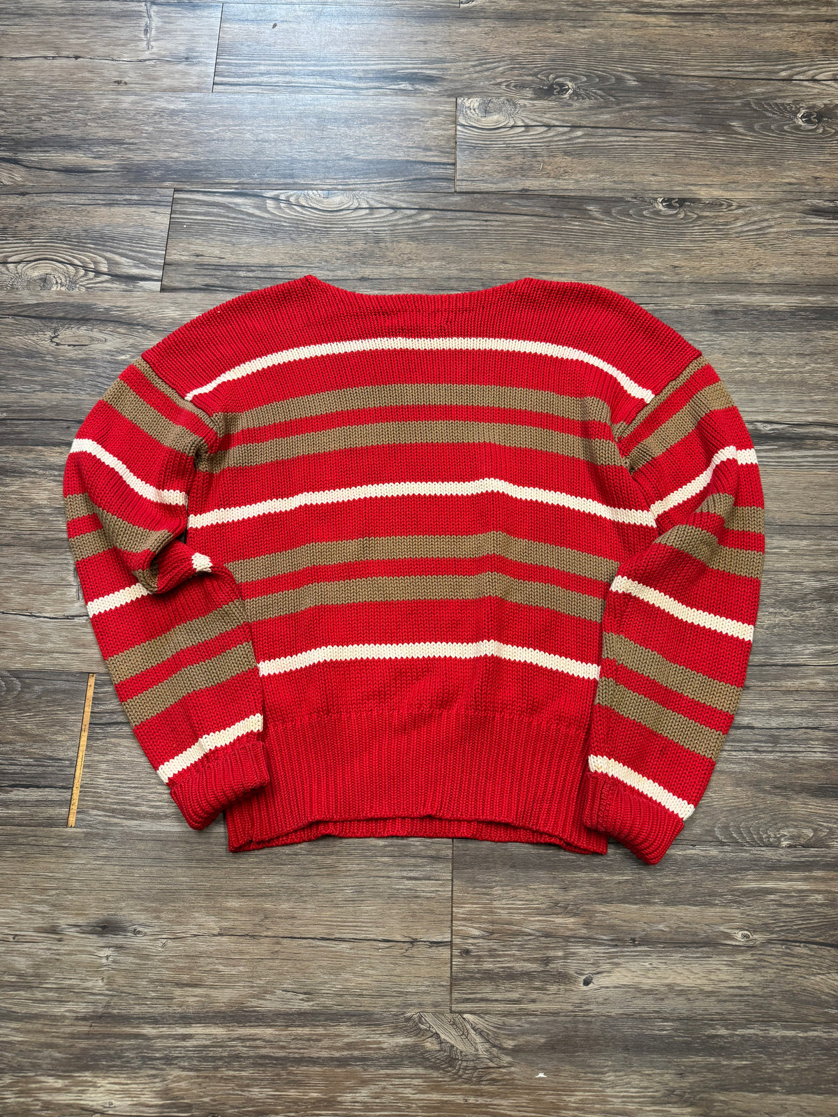 POLO RALPH LAUREN 90’s  MULTI-COLOR STRIPED KNIT SWEATER (M)