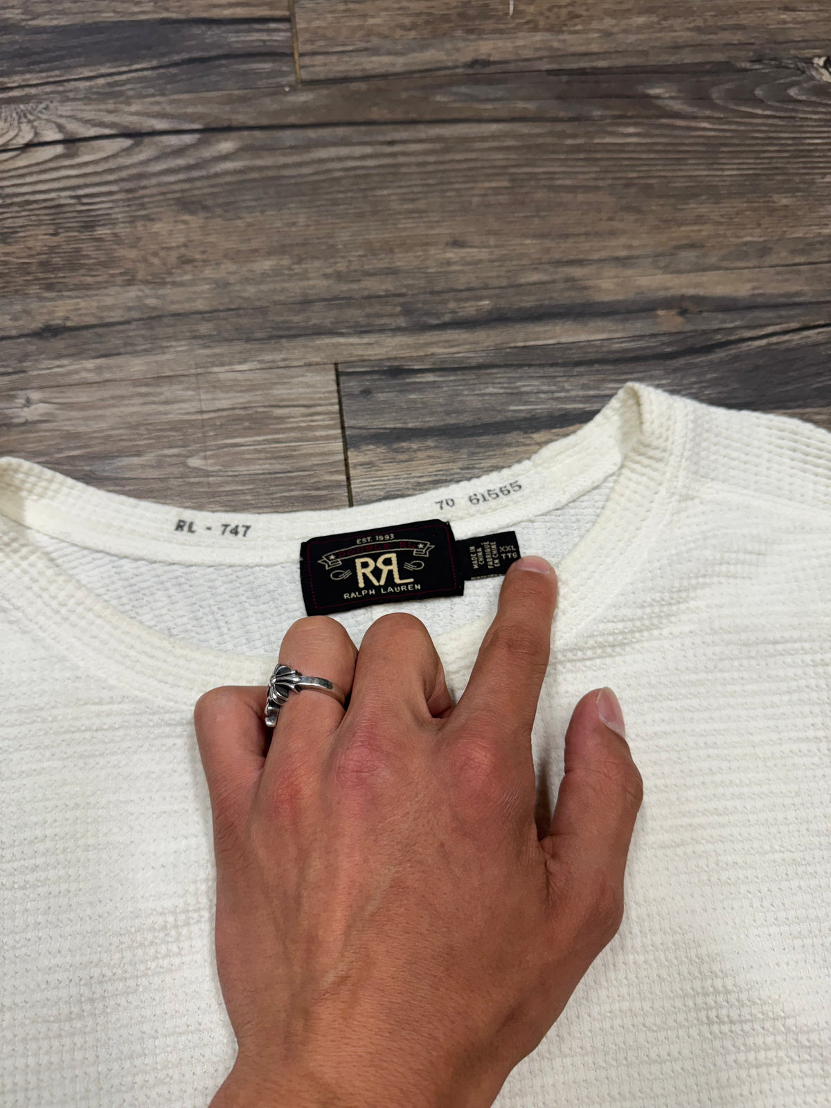 RRL WAFFLE KNIT LONG SLEEVE (XXL)
