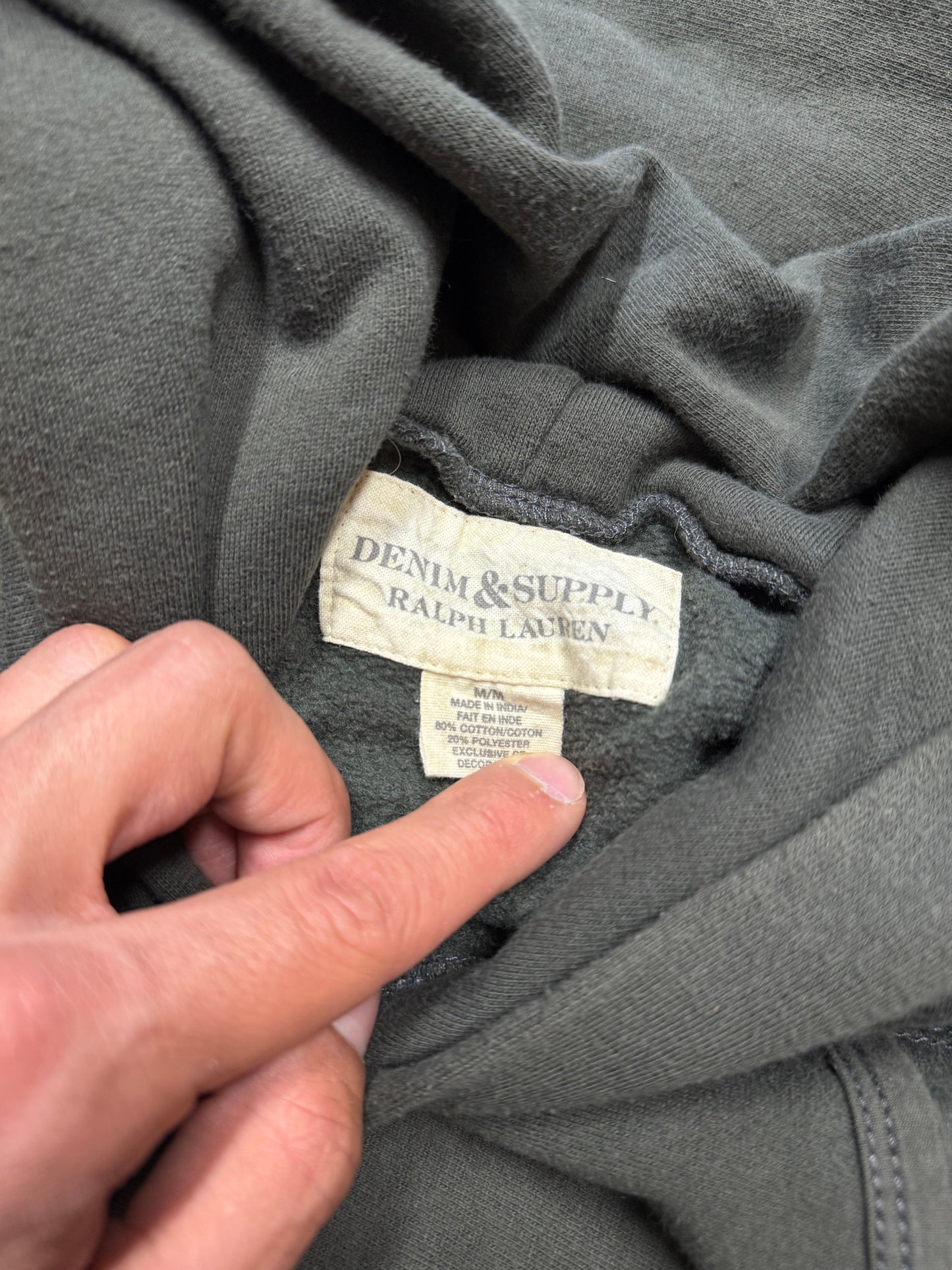 DENIM & SUPPLY RALPH LAUREN LOGO HOODIE (M)