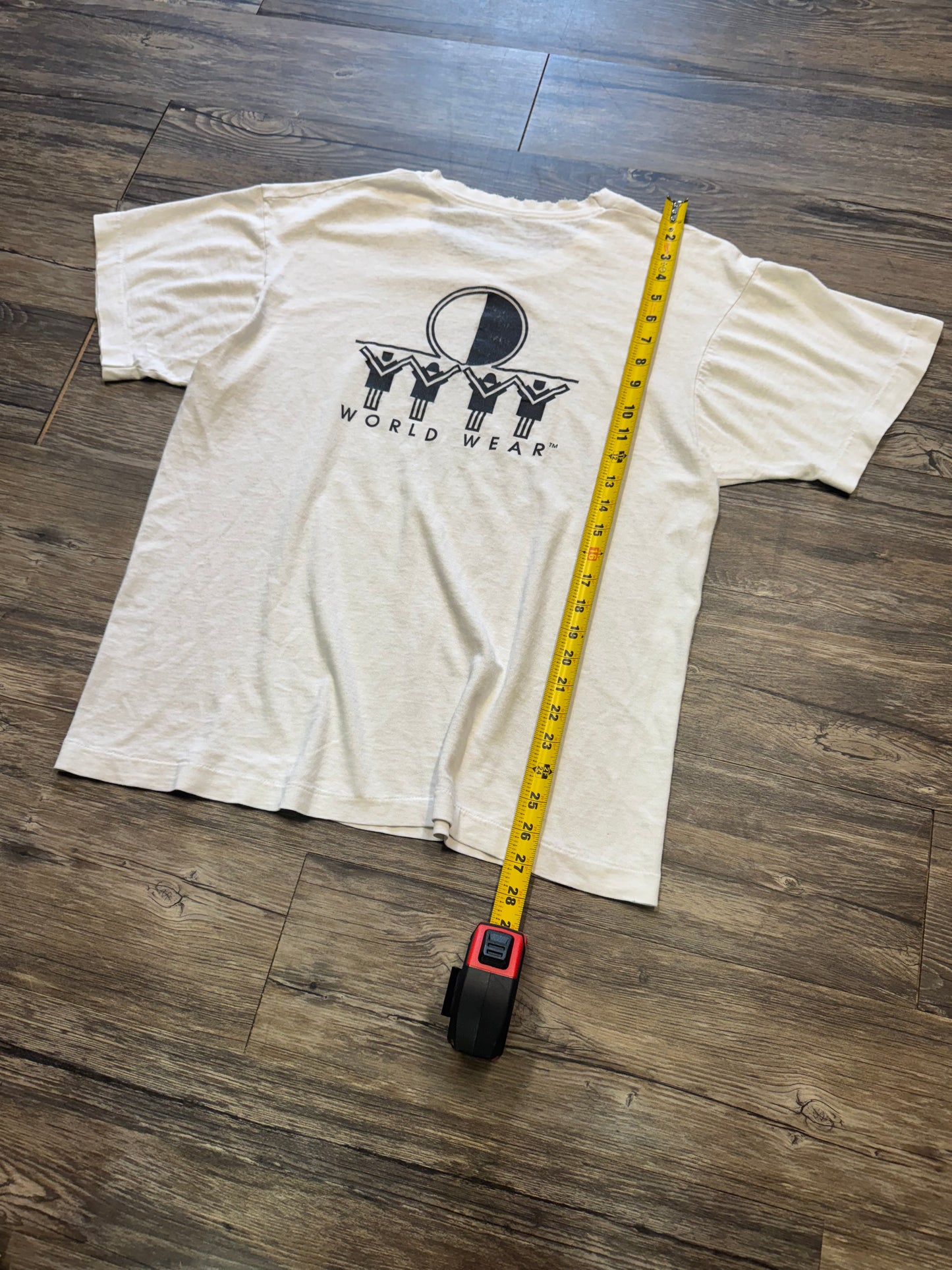 80s ‘MOTHER NATURE CLEAN UP YOUR ROOM’ TATTERED T-SHIRT (M)