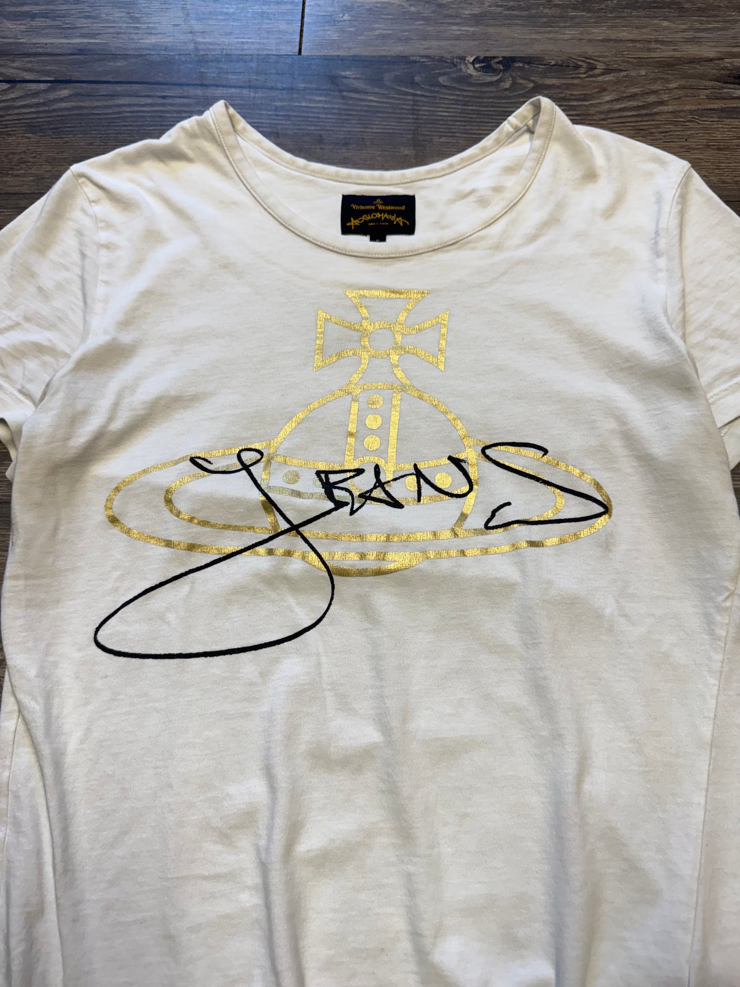 VIVIENNE WESTWOOD AGLOMANIA GOLD FOIL TEE (S)