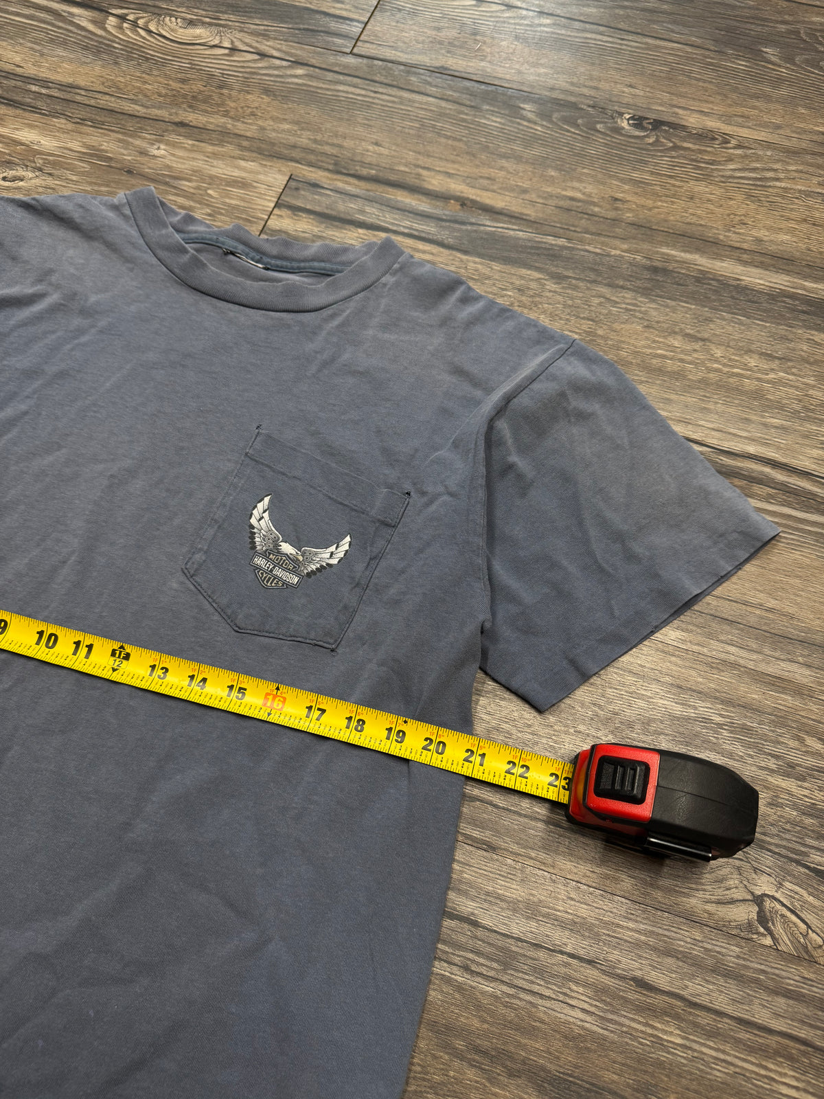 HARLEY DAVIDSON VINTAGE FADED POCKET T-SHIRT (M)