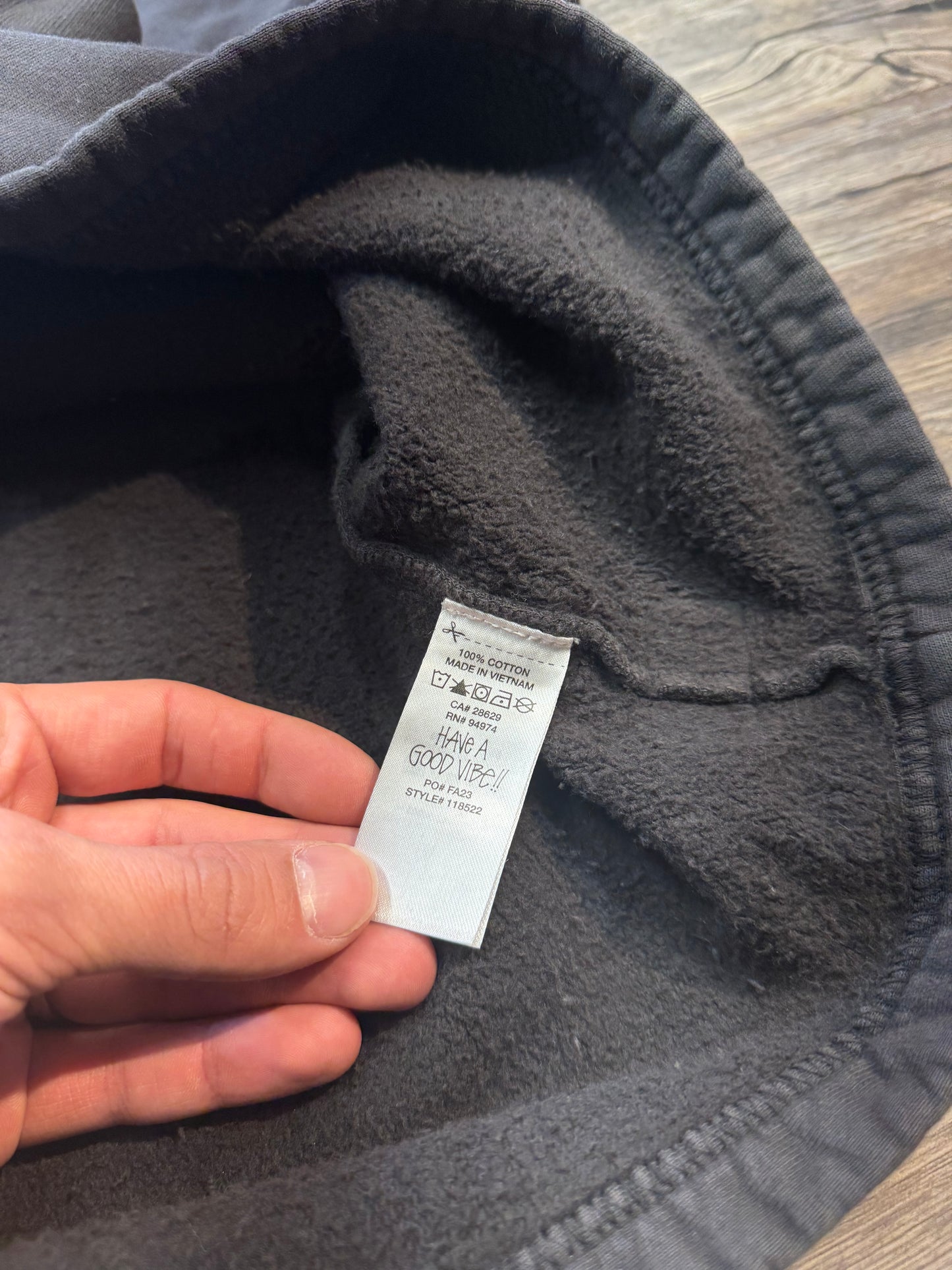 STUSSY WORKWEAR FADED BLACK HENLEY (L)