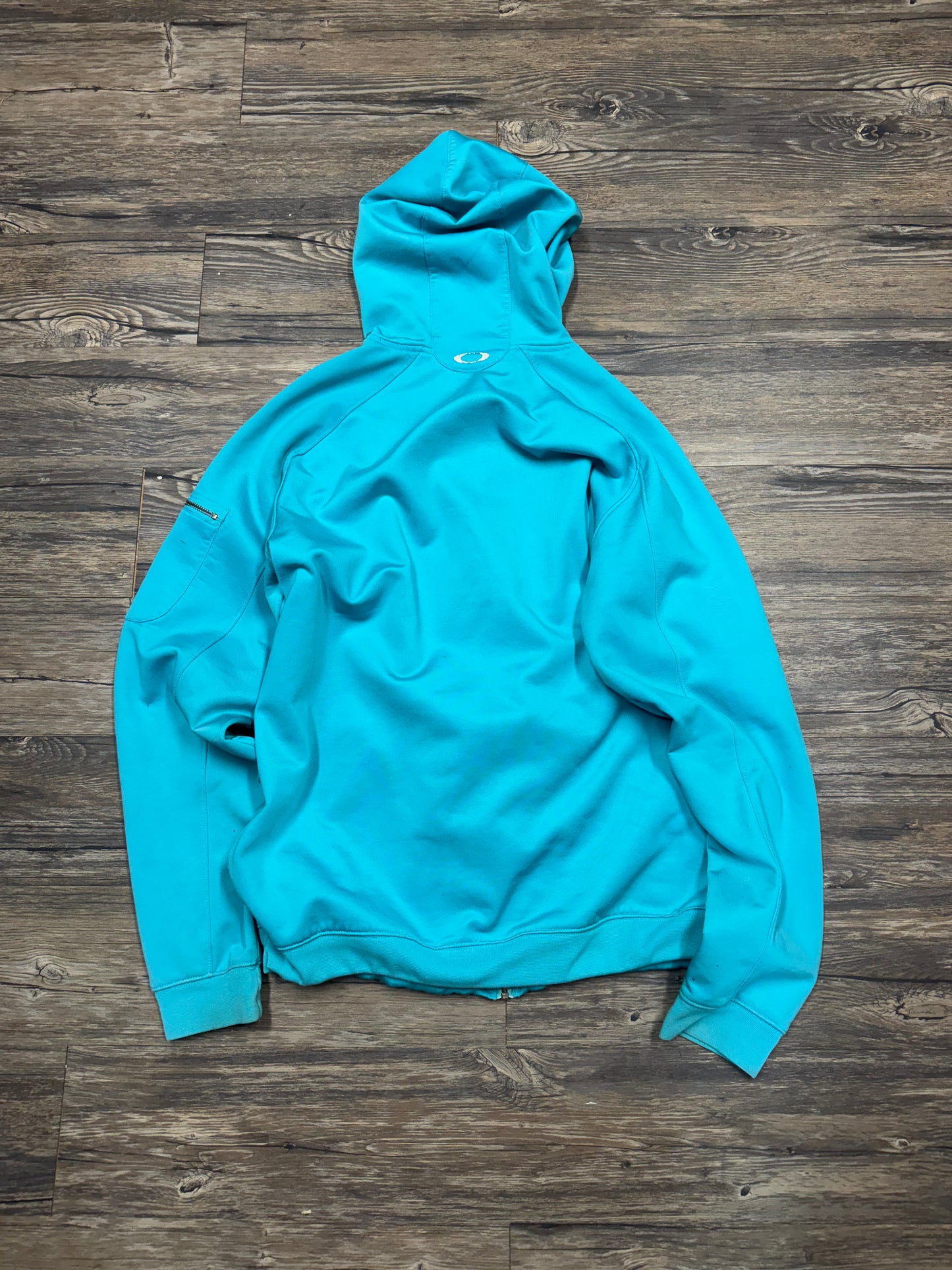 OAKLEY TURQUOISE BLUE SCUBA ZIP HOODIE (XL)