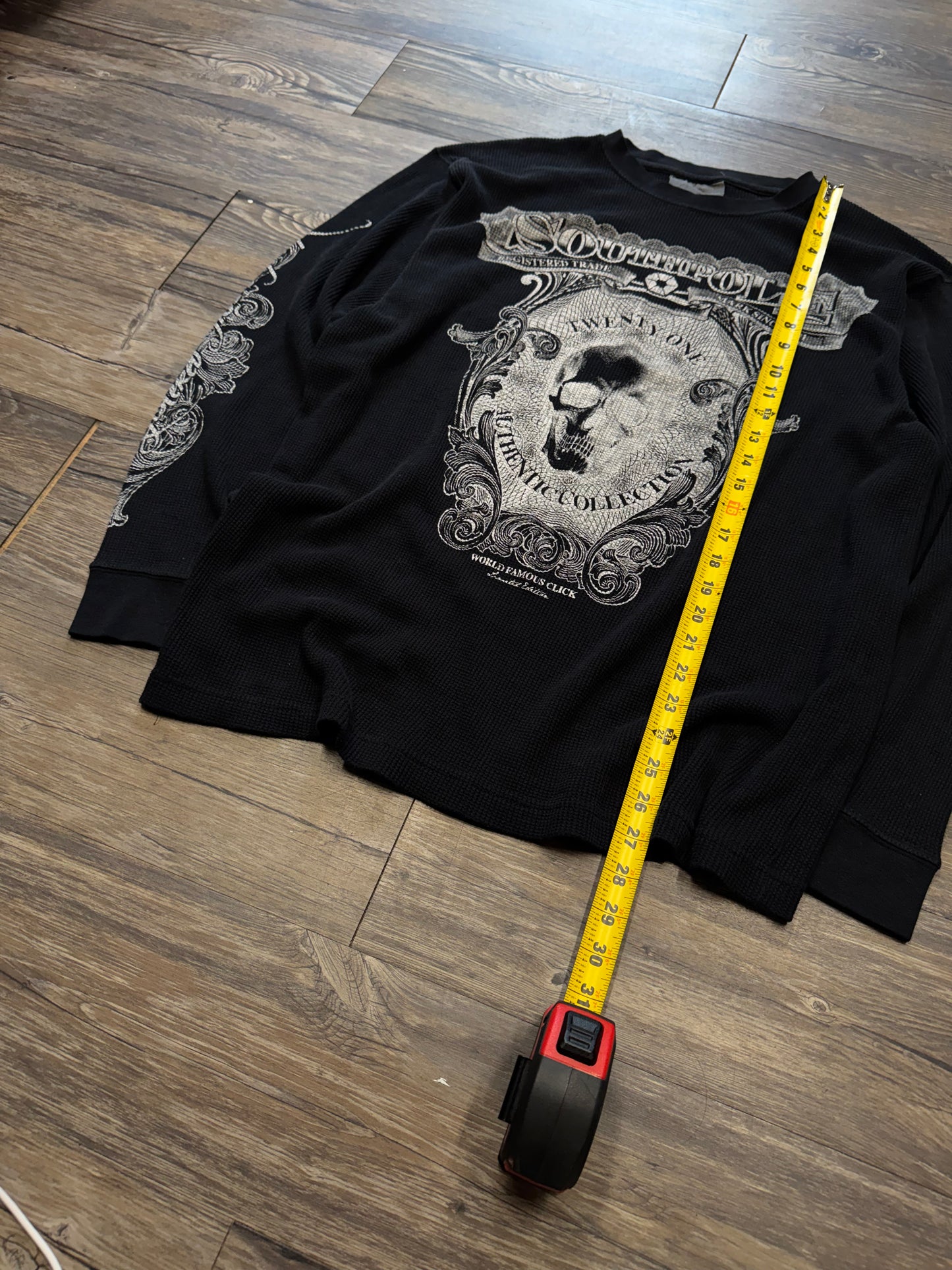 SOUTH POLE Y2K WAFFLE KNIT LONGSLEEVE T-SHIRT (L)