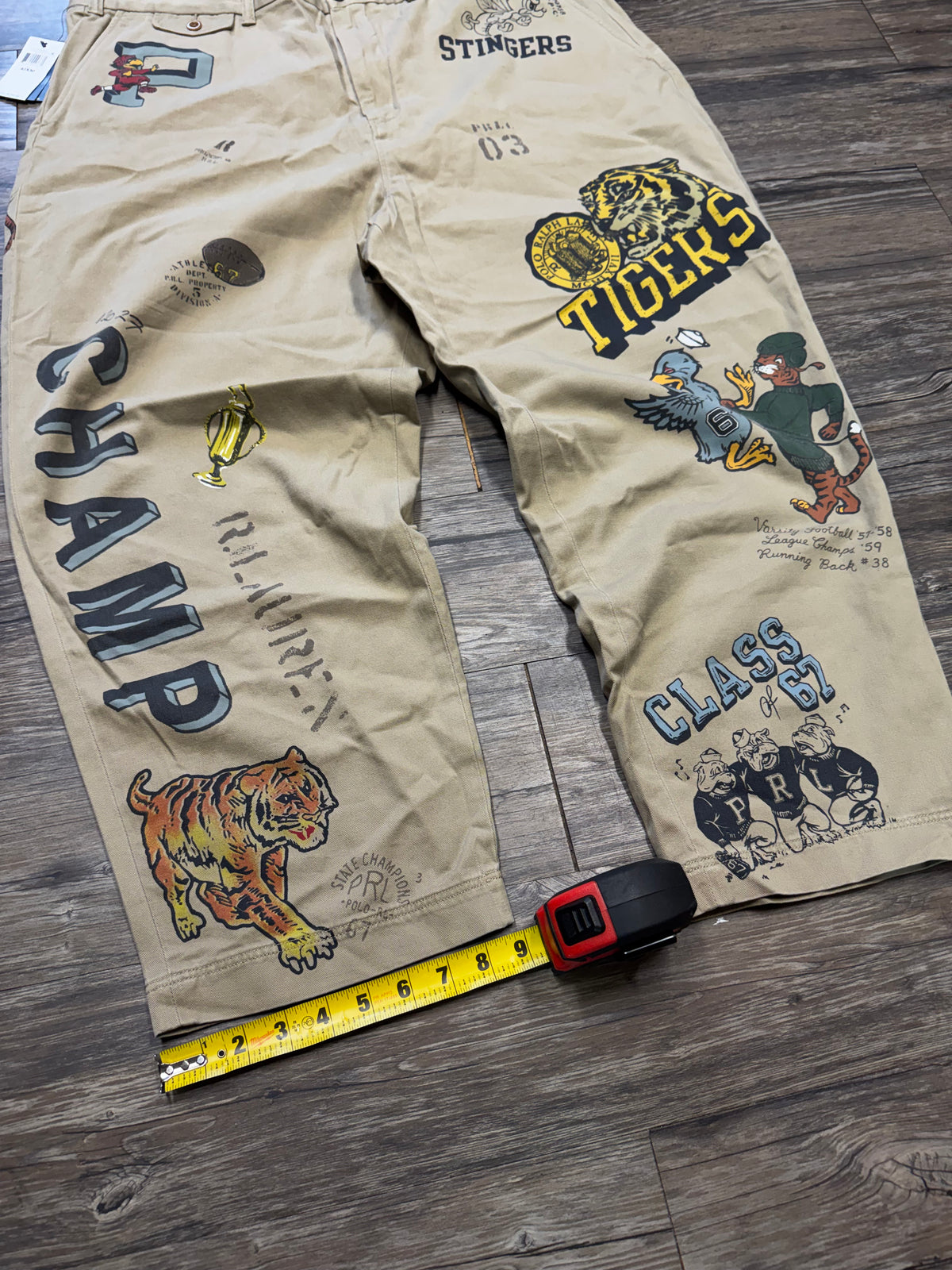 POLO RALPH LAUREN BAGGY FIT GRAPHIC STENCIL CHINO PANTS (42)