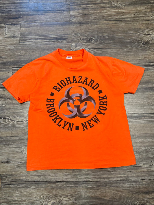 Y2K BIOHAZARD BROOKLYN GRAPHIC T-SHIRT (LARGE)