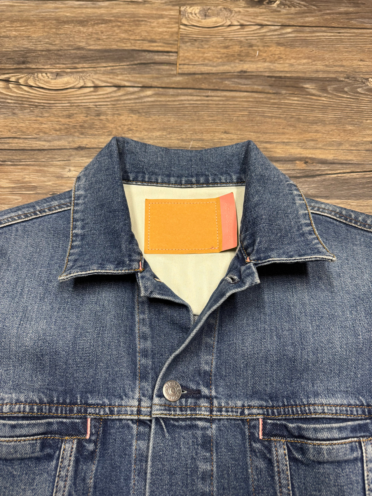 ACNE STUDIOS BLUE DENIM TRUCKER JACKET (50)