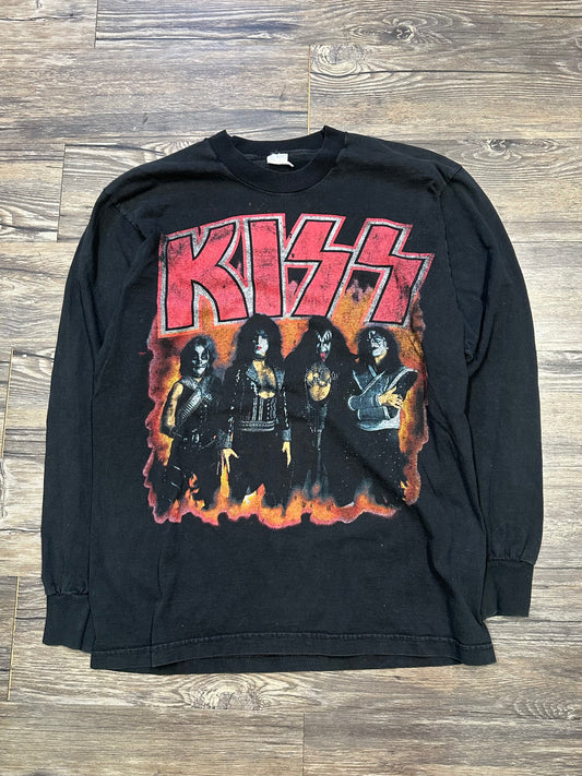 90’s KISS LONG SLEEVE GRAPHIC SHIRT (LARGE)