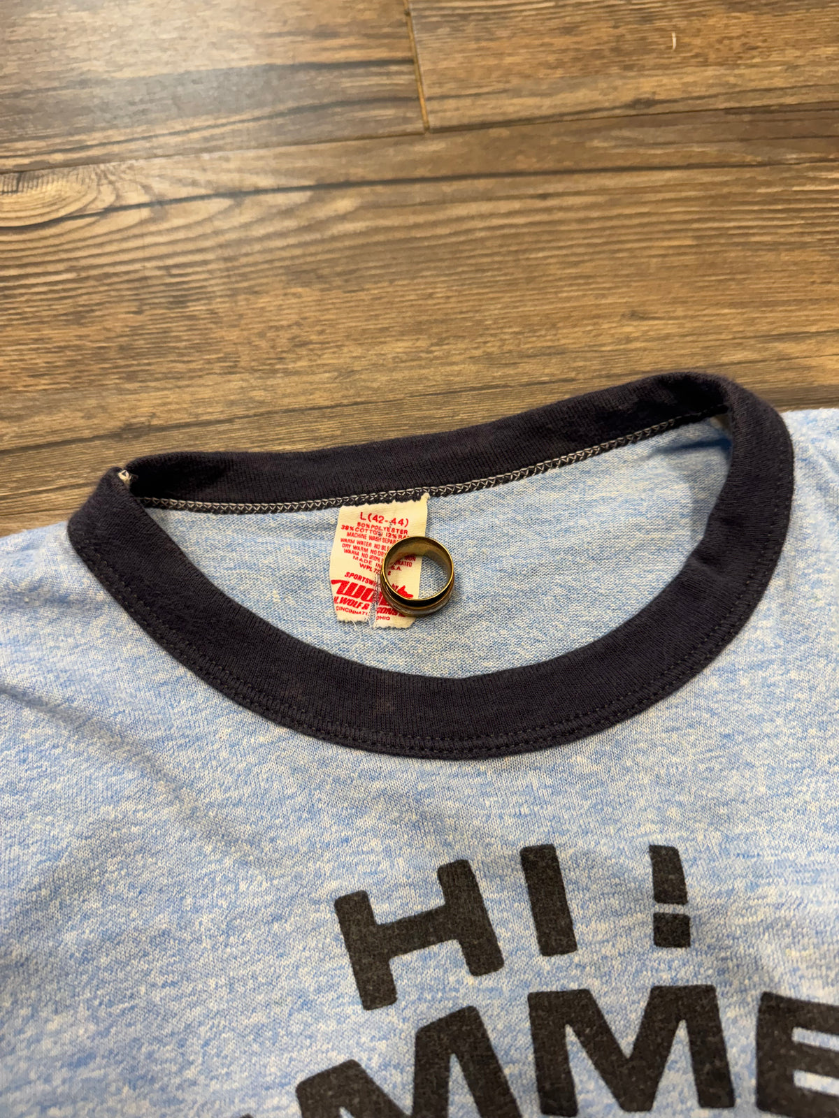 90’s "HI SKIMMERS" RINGER T-SHIRT (L)