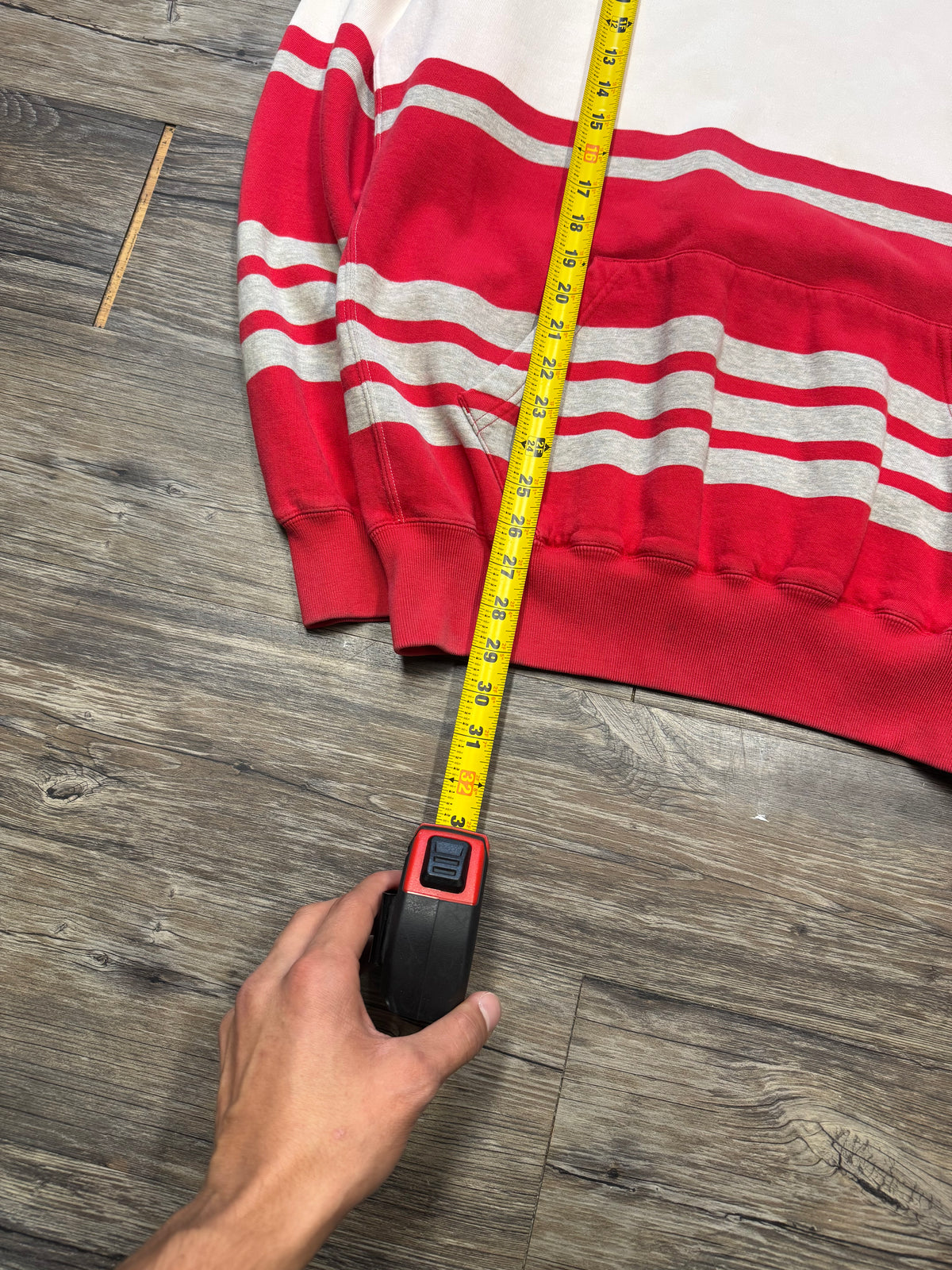 90’s POLO SPORT RALPH LAUREN STRIPED HOODIE (M)