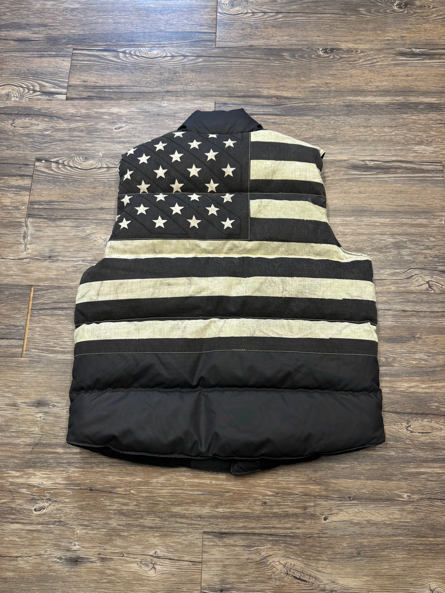 DENIM & SUPPLY RALPH LAUREN FLAG PUFFER VEST (L)
