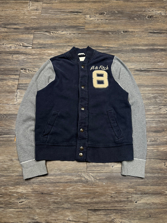 ABERCROMBIE & FITCH VINTAGE LOGO VARSITY JACKET (XL)
