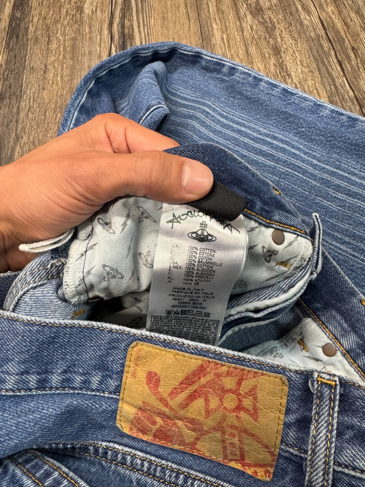 VIVIENNE WESTWOOD COLUMN DENIM JEANS (32)