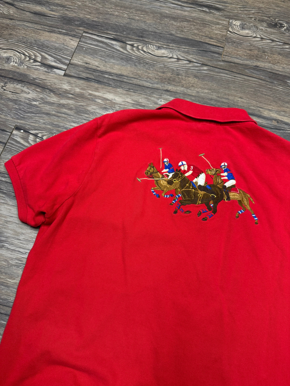 POLO RALPH LAUREN CREST & TRIPLE HORSE POLO SHIRT (L)
