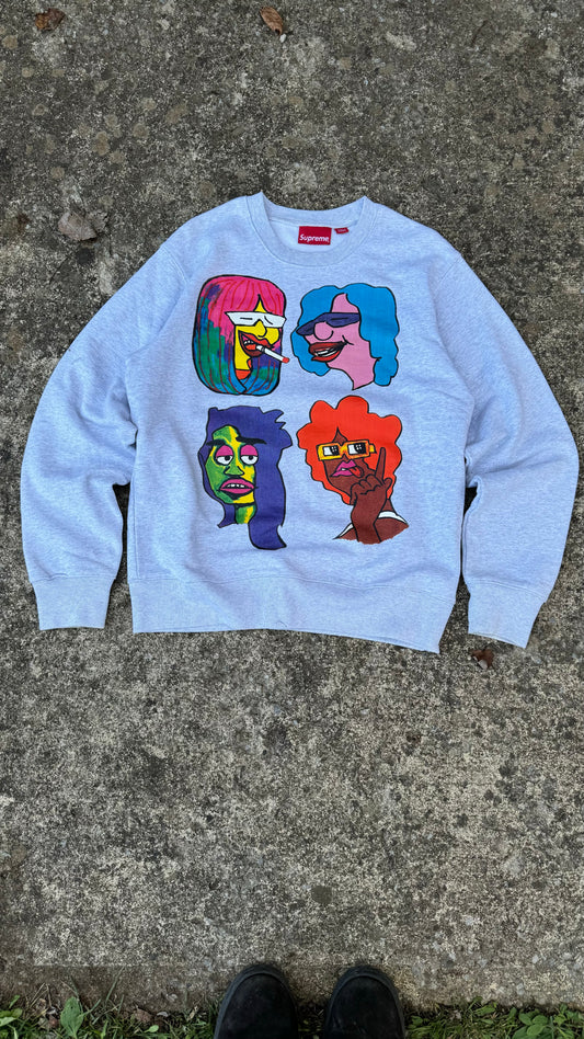 SUPREME GONZ FACES CREWNECK (M)
