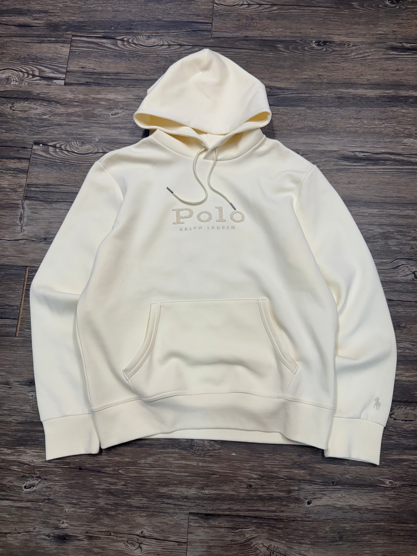 POLO RALPH LAUREN BIG PONY DOUBLE KNIT HOODIE (L)