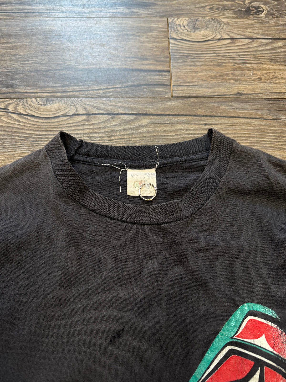 90’s VANCOUVER FADED BLACK T-SHIRT (M)