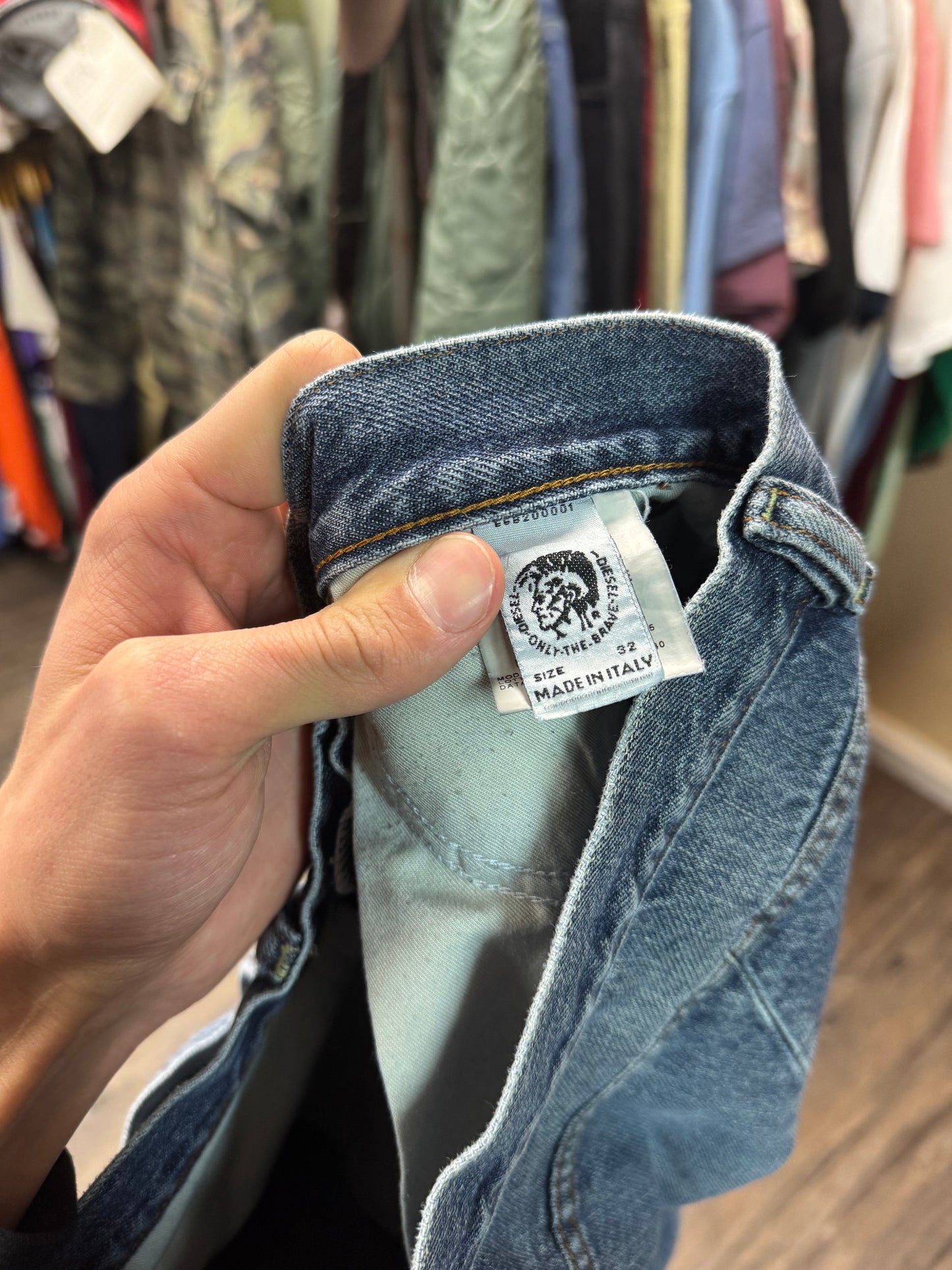 DIESEL PATCHWORK FLARE JEANS (32x31)