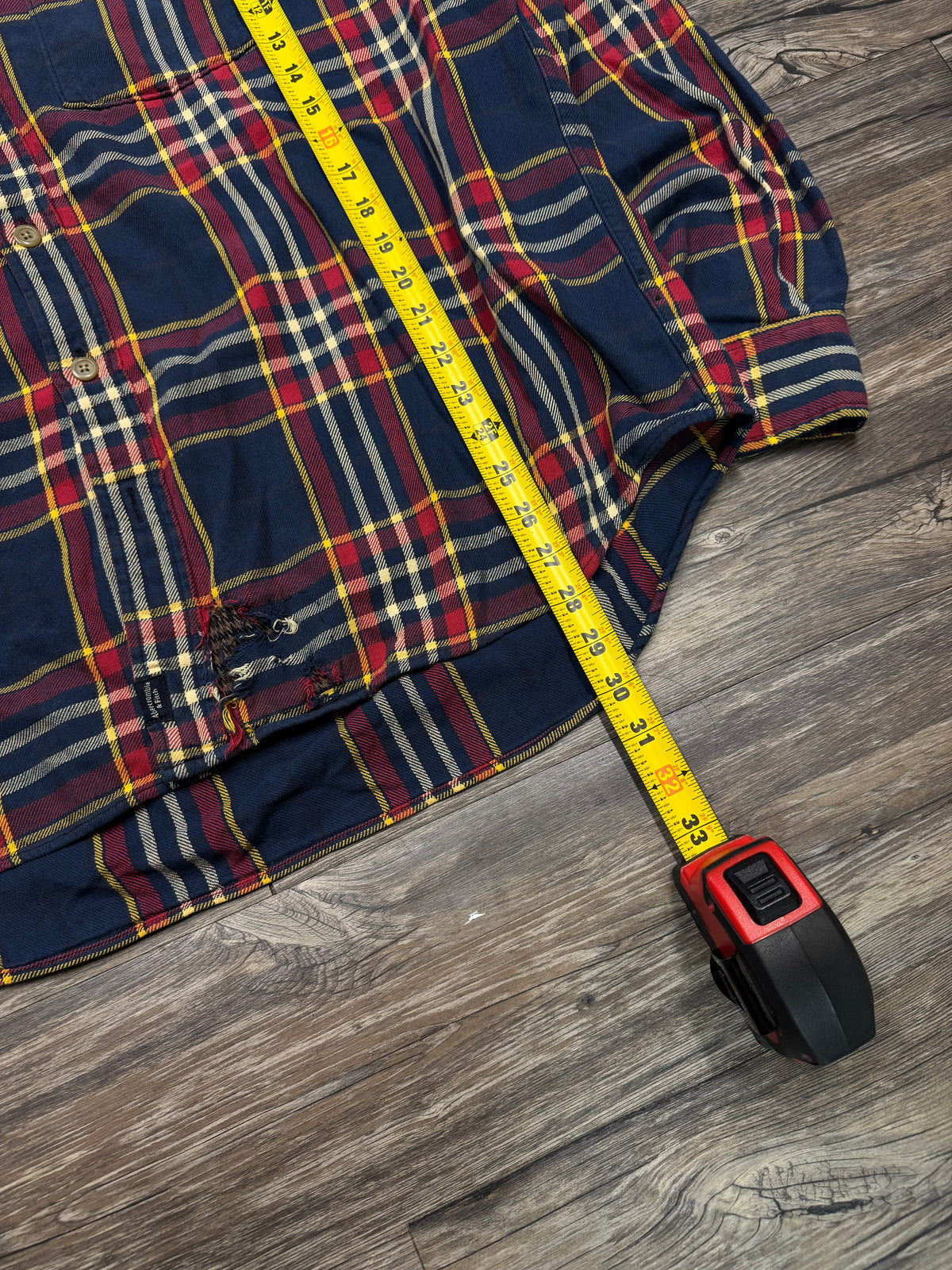 ABERCROMBIE & FITCH MULTI-COLORED FLANNEL (XL)