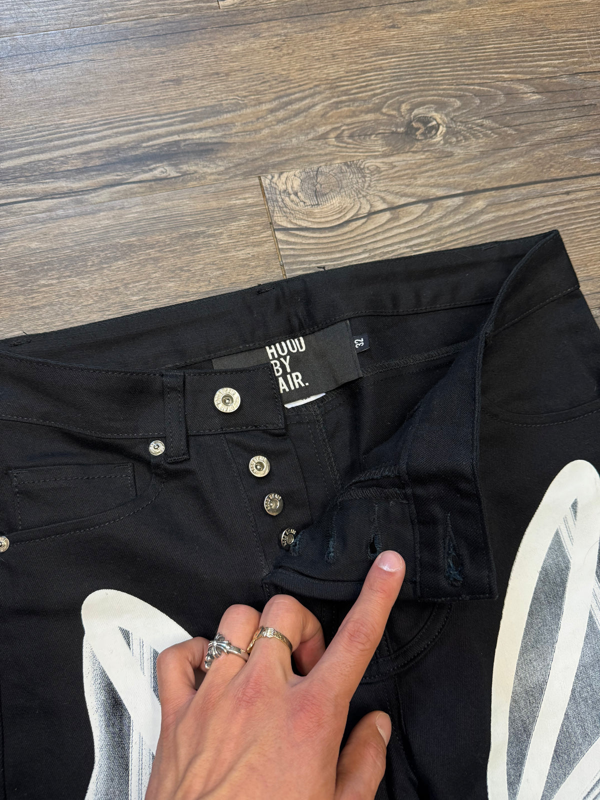 HOOD BY AIR X-RAY DENIM JEANS (32)