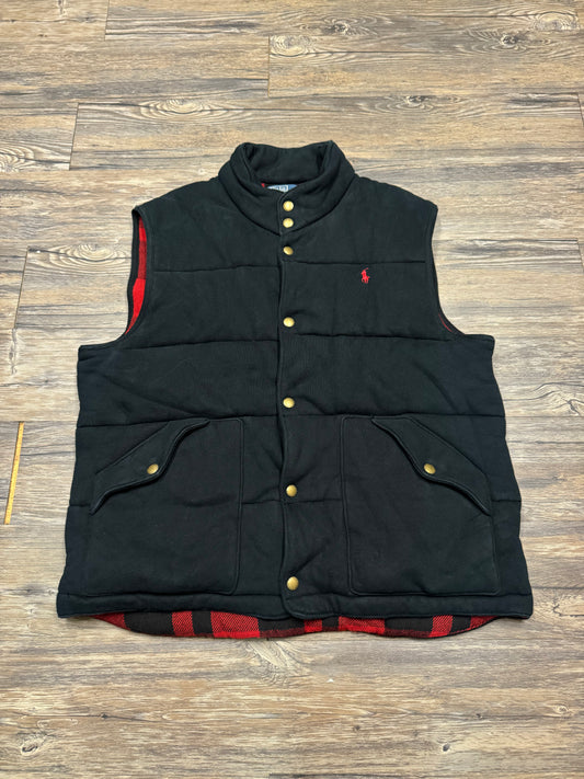 POLO RALPH LAUREN PLAID LINED QUILTED PUFFER VEST (XL)