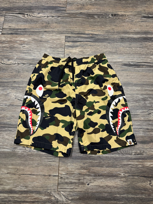 BAPE CLASSIC CAMO MESH SHARK SHORTS (S)