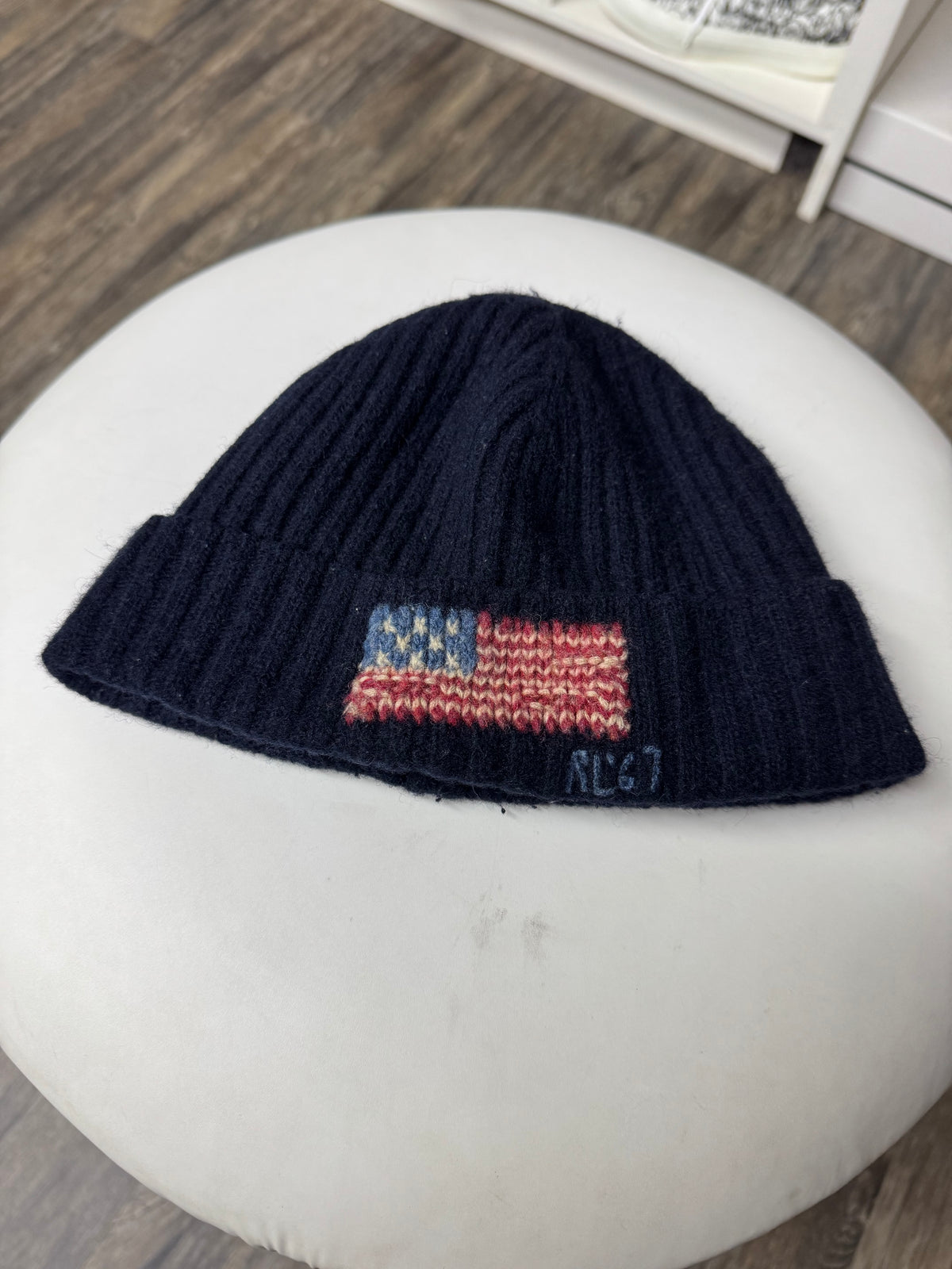 POLO RALPH LAUREN RL67 KNITTED CASHMERE BEANIE (OS)