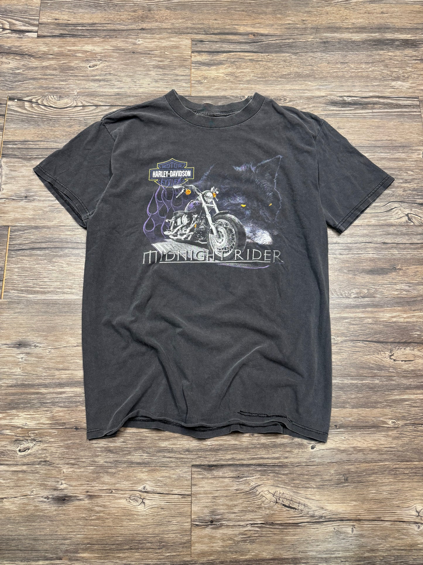 Y2K HARLEY DAVIDSON FADED GRAPHIC T-SHIRT (LARGE)