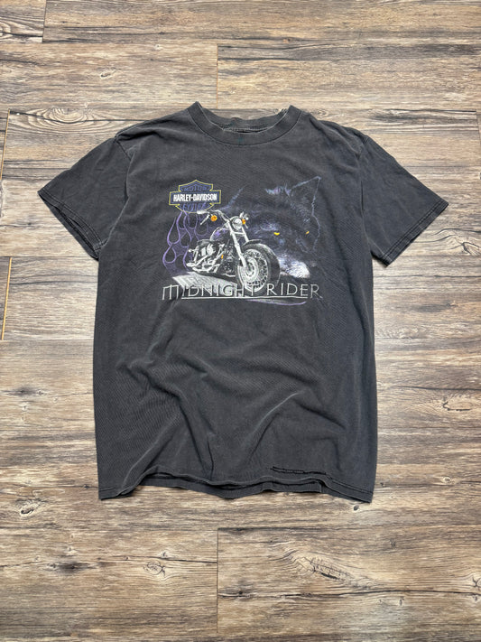 Y2K HARLEY DAVIDSON FADED GRAPHIC T-SHIRT (LARGE)