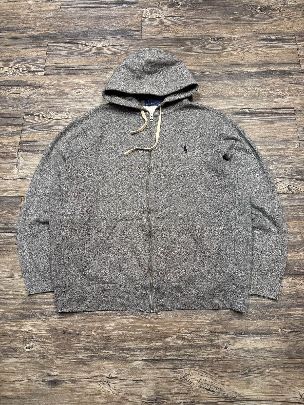 POLO RALPH LAUREN FLEECE FULL-ZIP HOODIE (M)