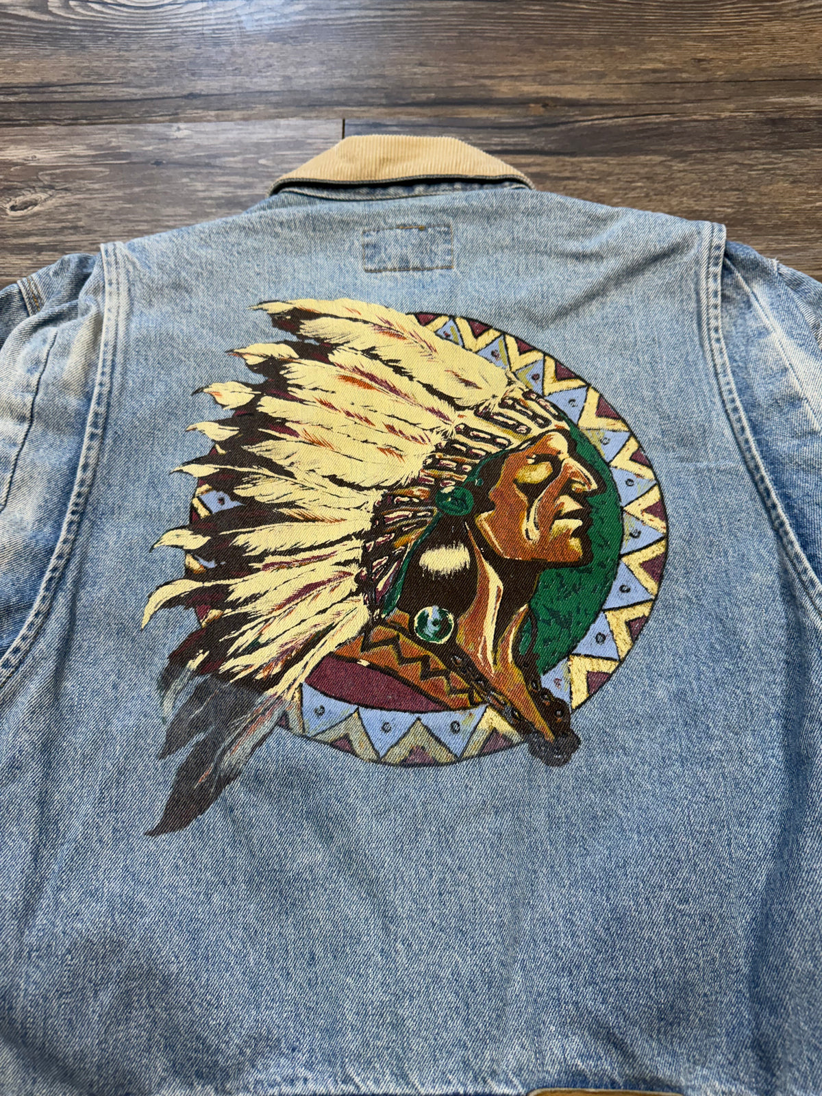 POLO RALPH LAUREN NATIVE AMERICAN DENIM JACKET (S)