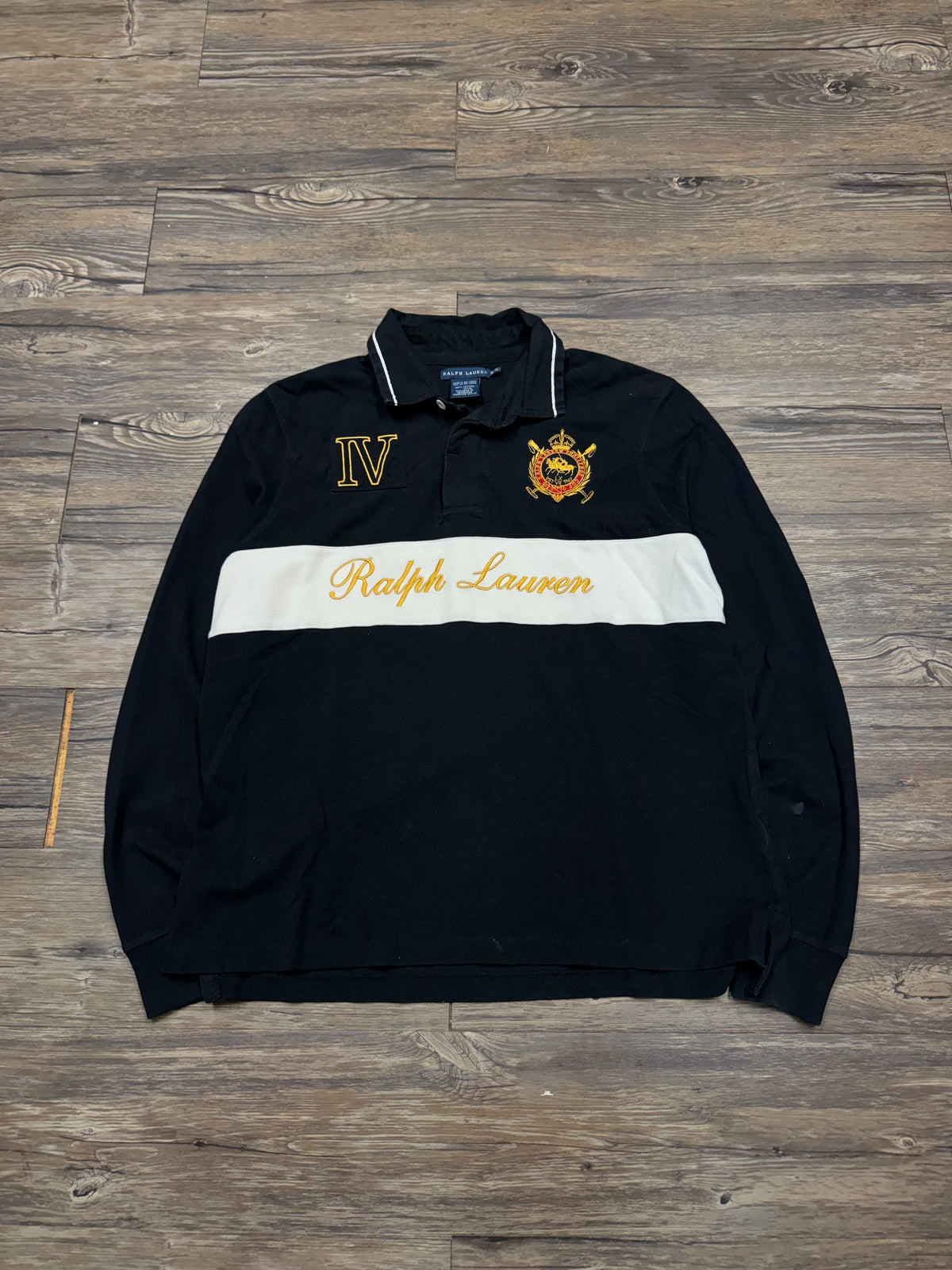 POLO RALPH LAUREN LONG SLEEVE CREST POLO (M)