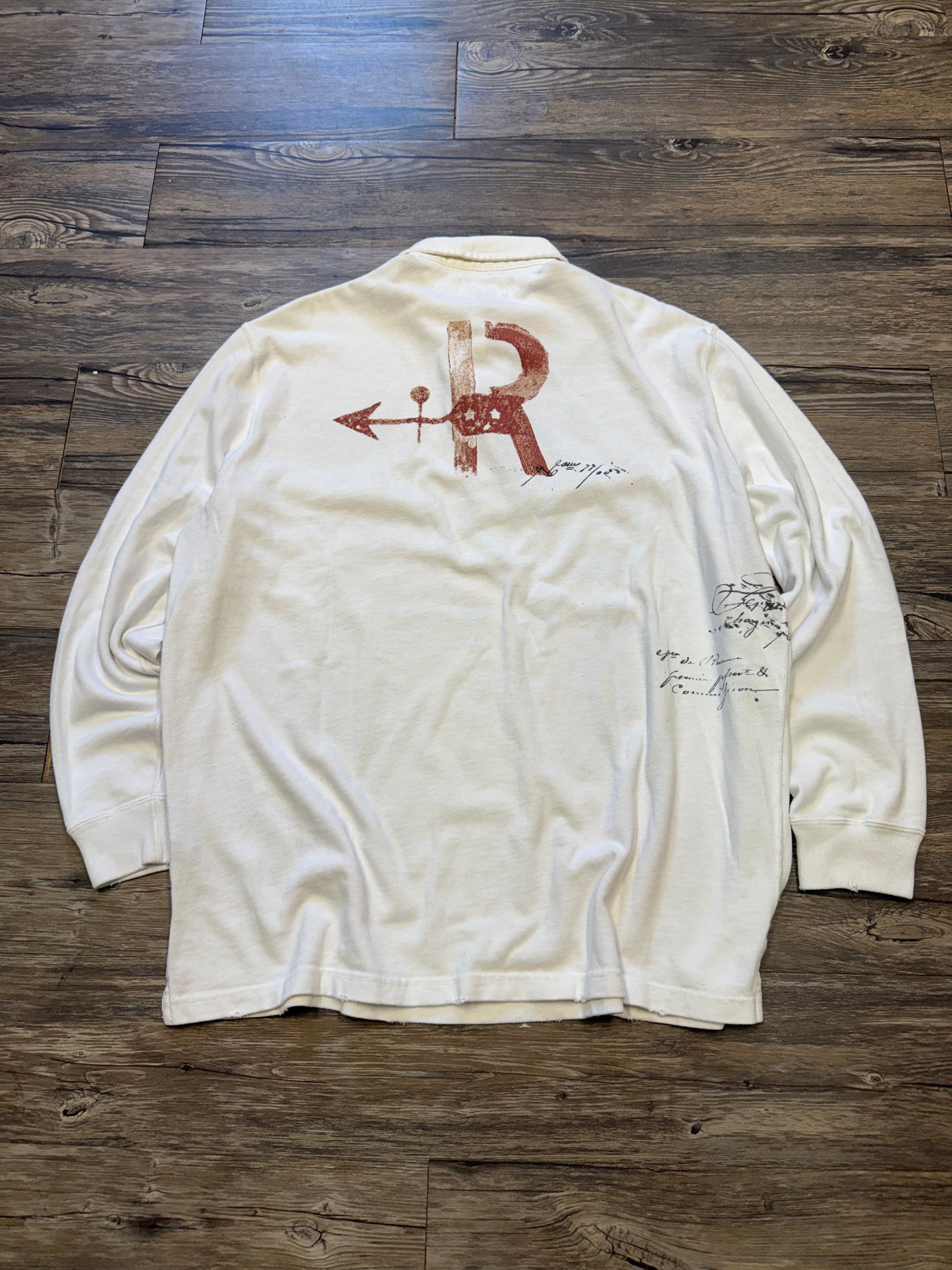 POLO RALPH LAUREN DISTRESSED SPORTSMAN TRAPPER LAKE RUGBY (L)