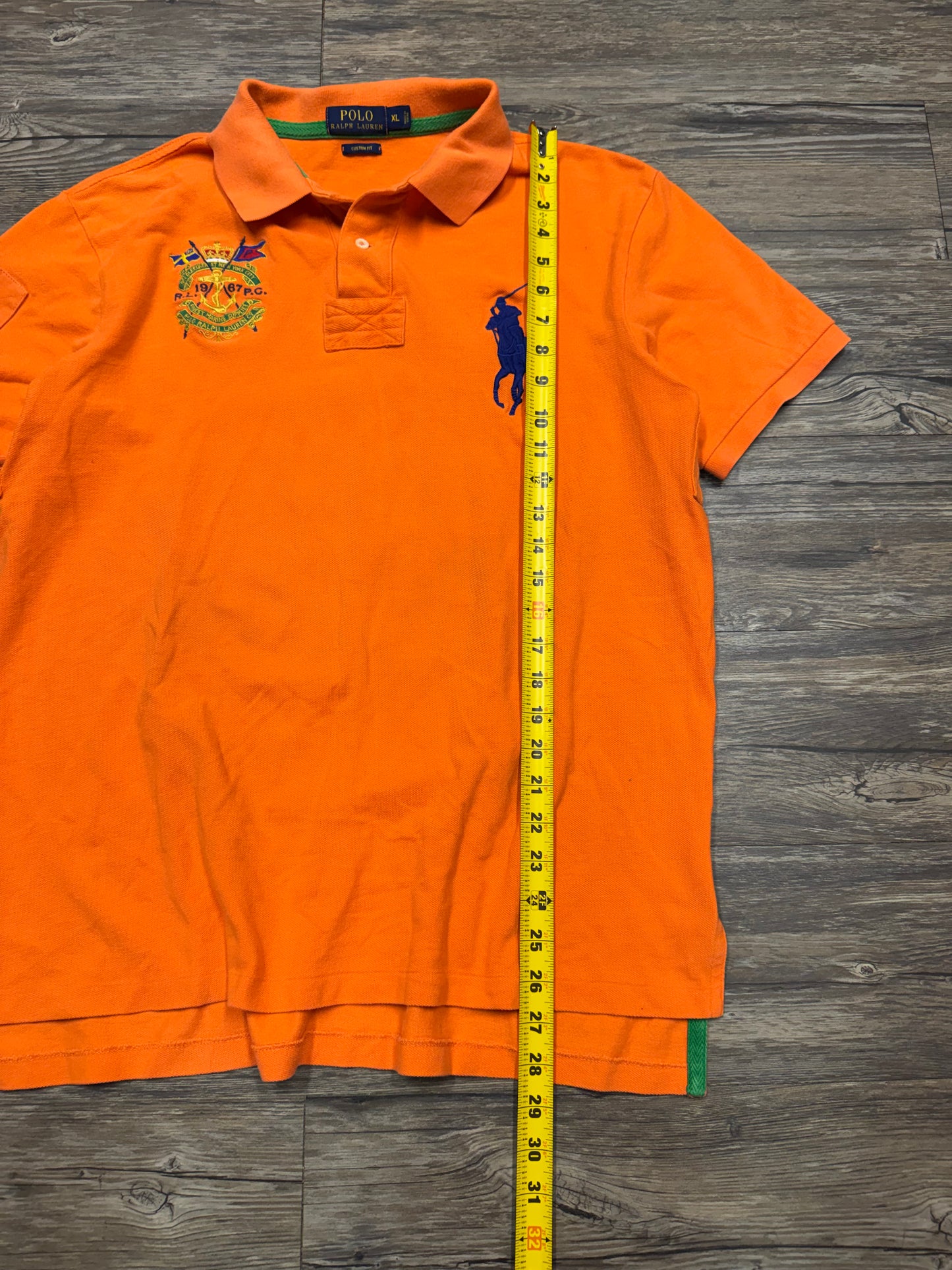 POLO RALPH LAUREN BIG LOGO ORANGE POLO (XL)