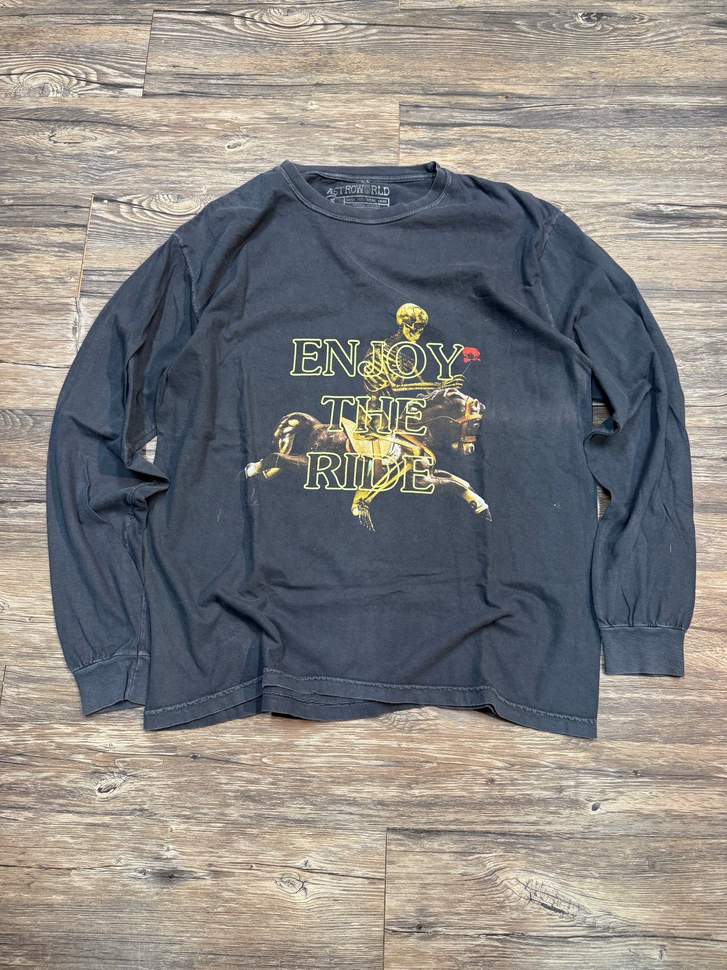 TRAVIS SCOTT ASTROWORLD (ENJOY THE RIDE) LONG SLEEVE T-SHIRT (LARGE)