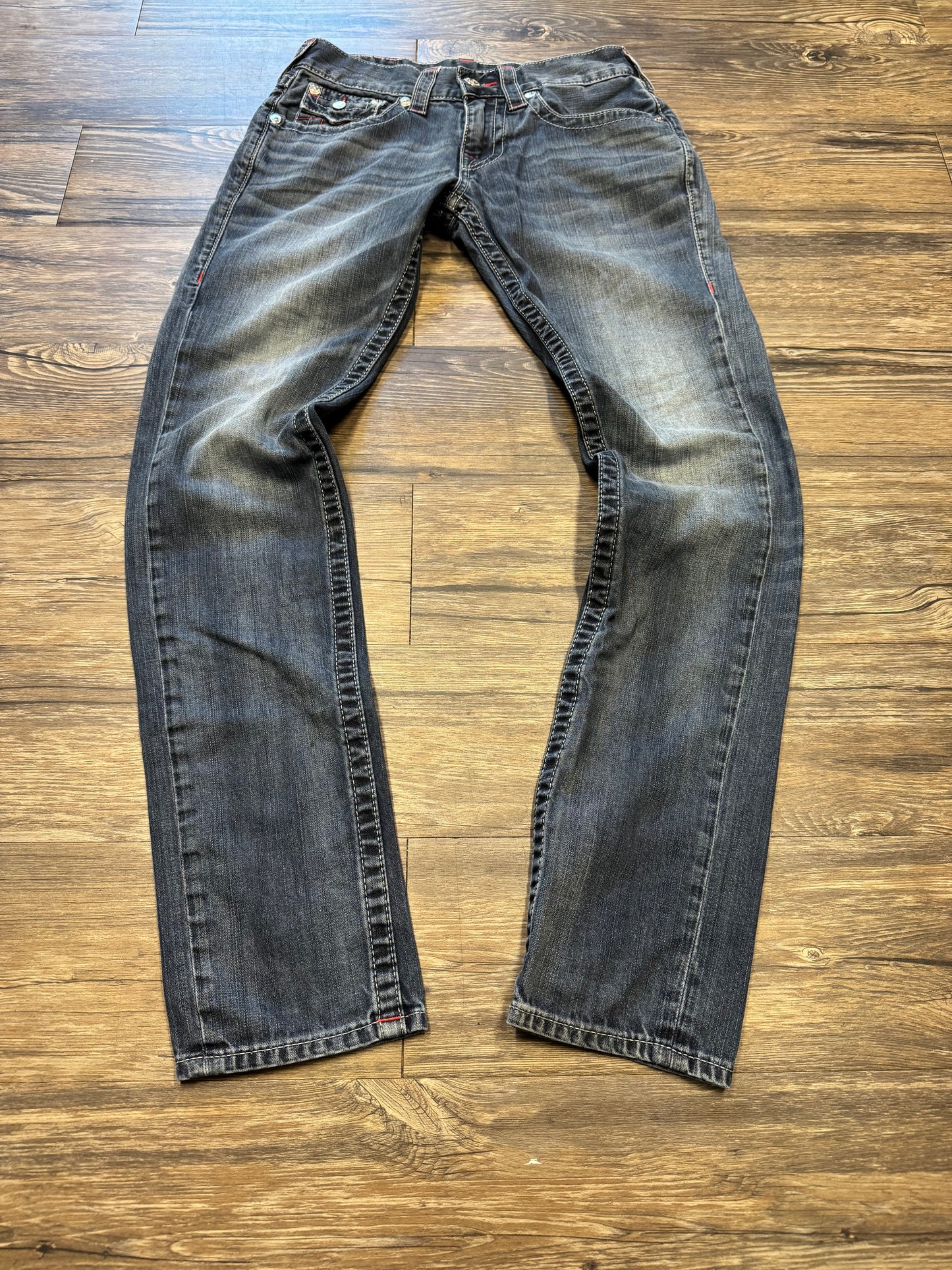 TRUE RELIGION RICKY STRAIGHT FLAP JEANS (30)