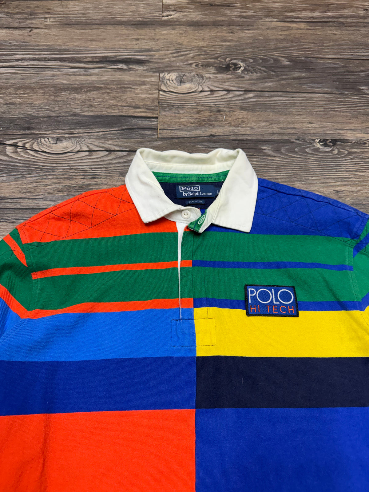 POLO RALPH LAUREN
HI-TECH STRIPED LS POLO (L)