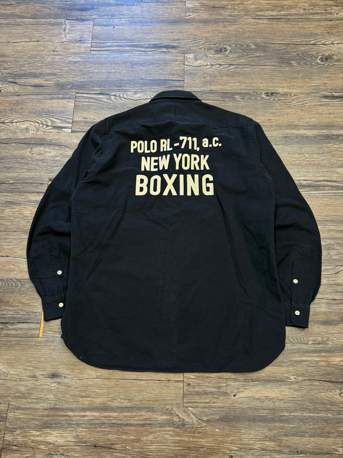 POLO RALPH LAUREN NEW YORK BOXING BUTTON UP SHIRT (L)